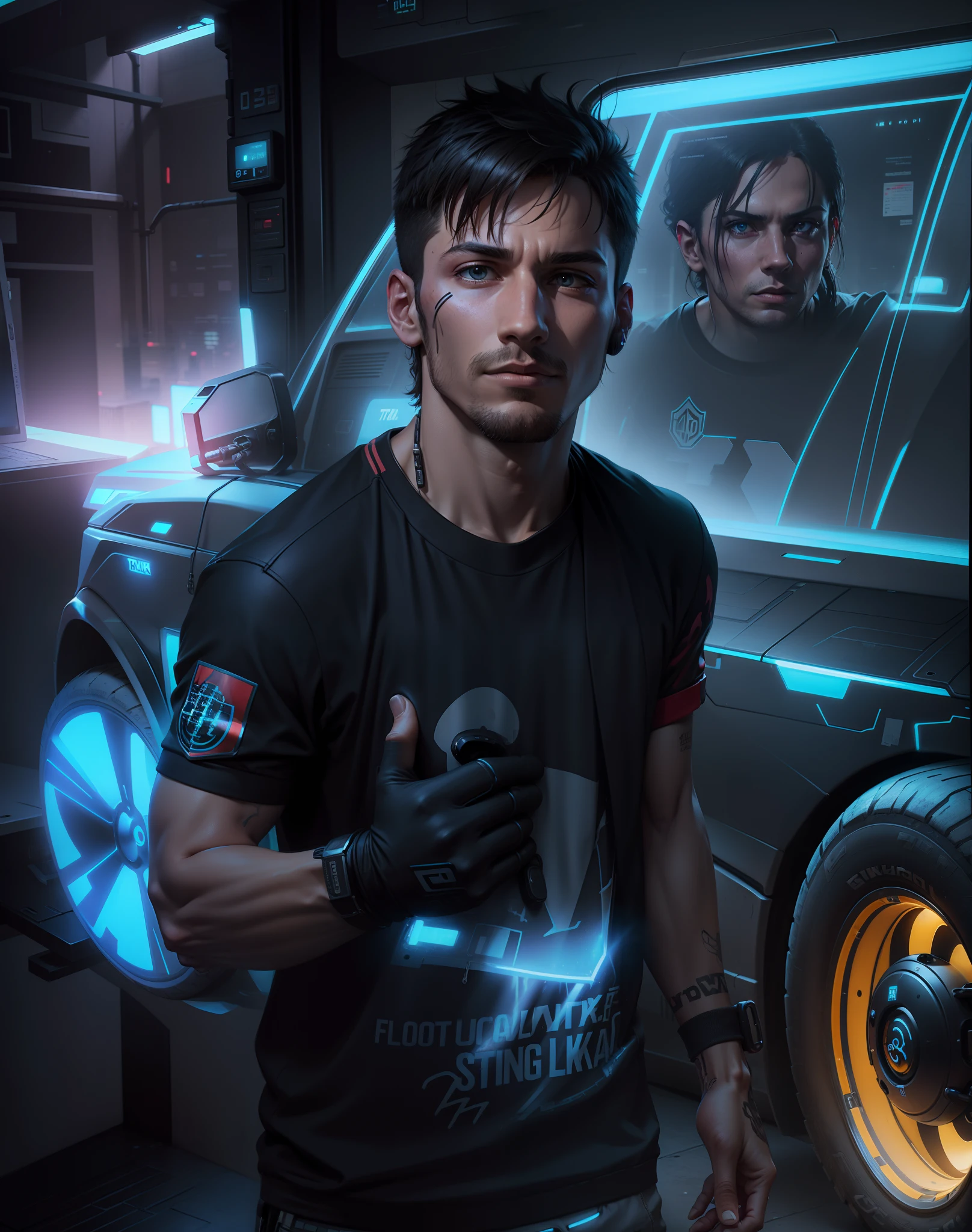 Change the cyberpunk car wheel