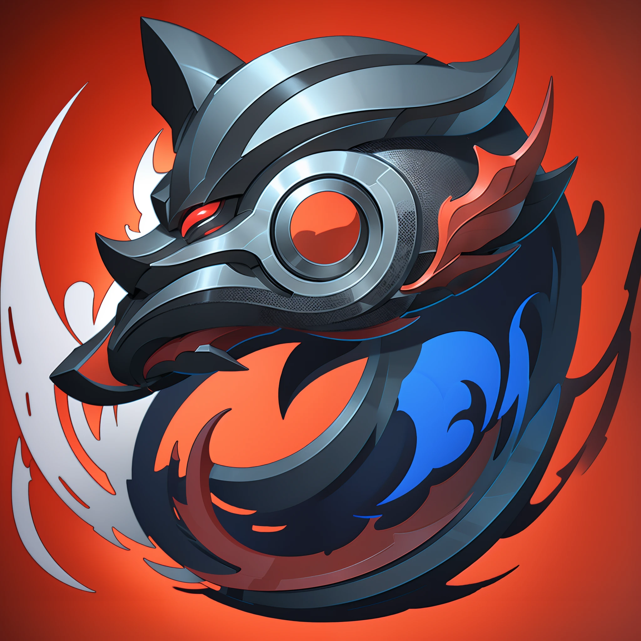 Ming Mao company logo, Available in black-red-blue colors, Cryptocurrency theme, Slogan: Discover new earning opportunities