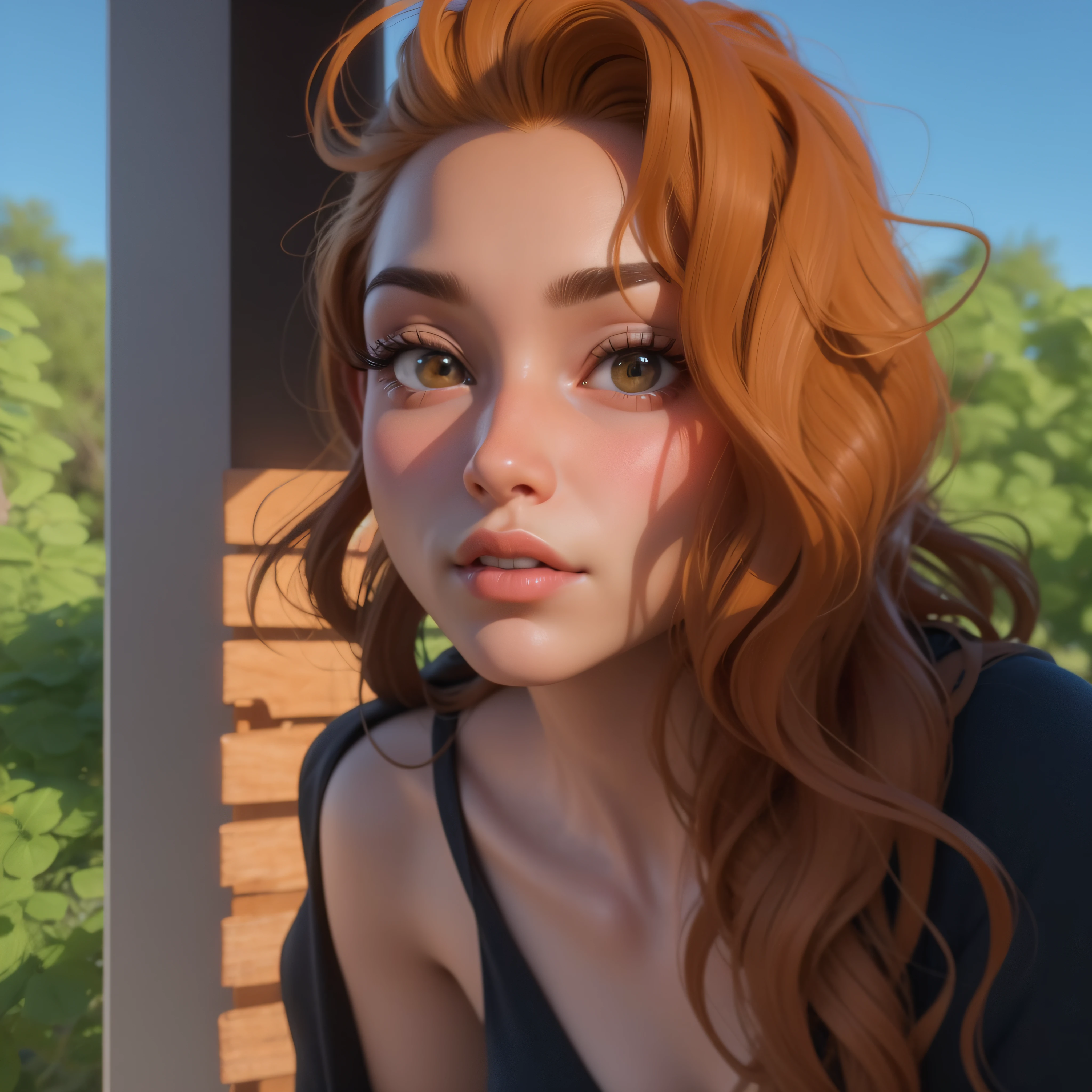 masterpiece, best quality, realistic photo of a girl, long hair, ginger freckles