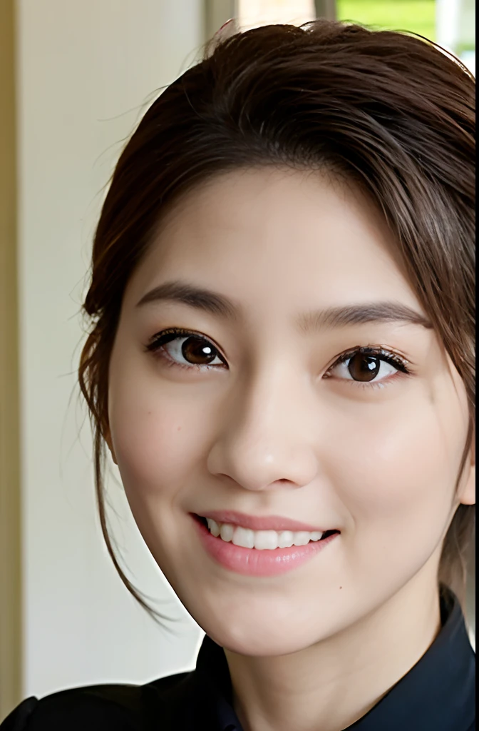 (airport:1), PM, (Doctor Gown:1), Light brown fringe shorthair, bright brown eyes, 1girl in, 20yr old, innocence, (Photorealsitic), (intricate-detail:1.2),(masterpiece, :1.3),(top-quality:1.4), (超A high resolution:1.2), 超A high resolution, (A detailed eye), (detailed facial features), HDR, 8K分辨率, (lensflare:0.7), Looks Back, Face Viewer
