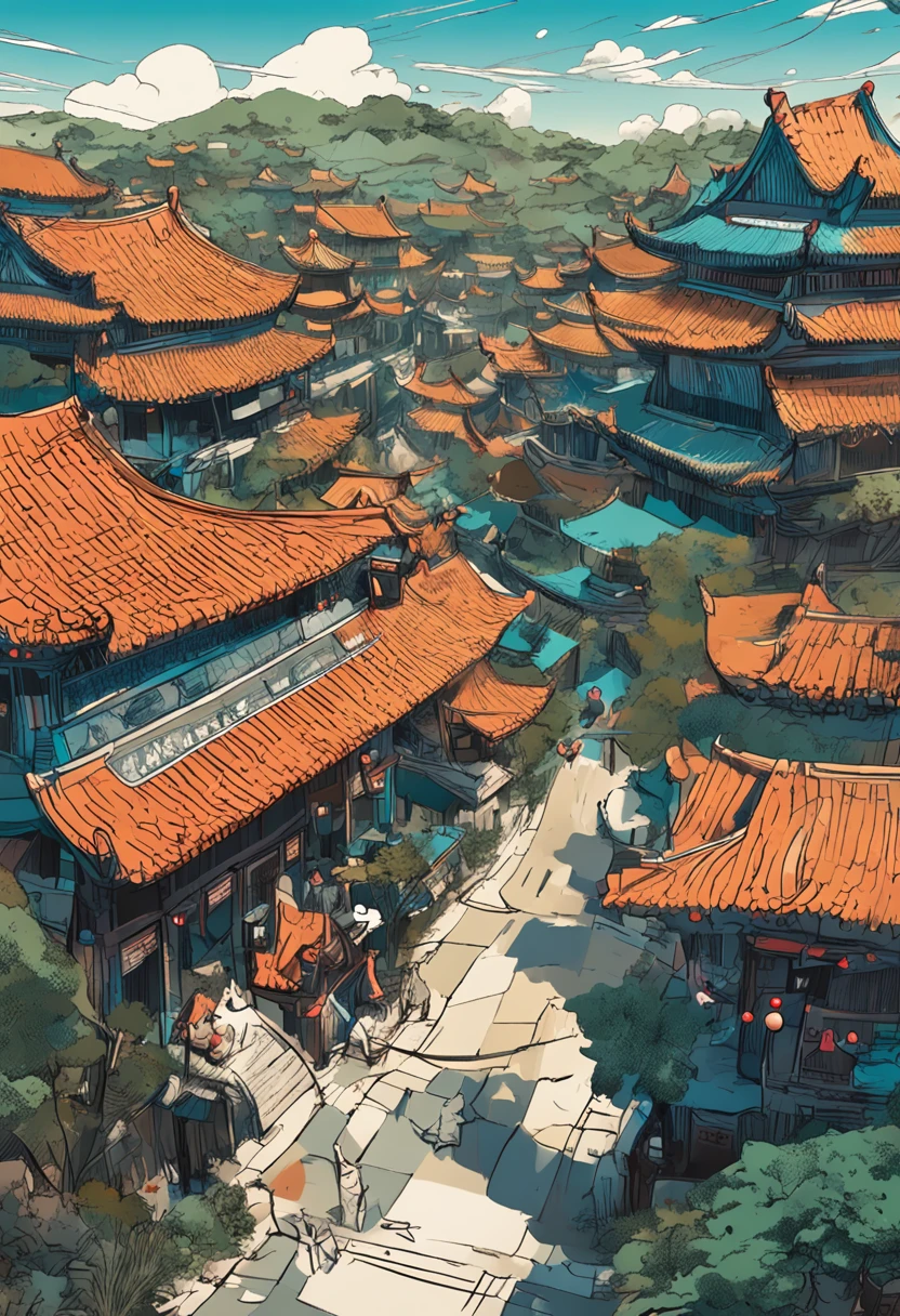 A blue shirt，Wen Qi is like jade，A middle-aged man like a spring breeze，Ancient Style
