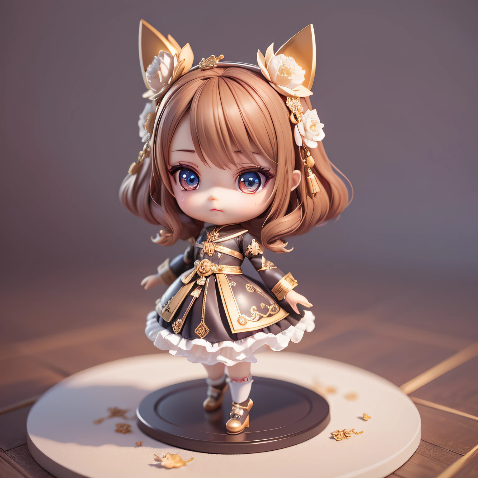 ((top-quality)), ((tmasterpiece)),( Extreme detail, suprem details, offcial art, Beauty and aesthetics: 1.2), Depth, Composition full body, tchibi, (full bodyesbian), (Beautiful and detailed eyes: 1),Very cute detailed demonstration using 3D rendering technology、It is a stylized expression of digital art。cute 3d anime girl render、 Stylized renderings with both cute ceramic dolls,There are also ultra-detailed fantasy characters、All rendered in stylized 3D rendering。