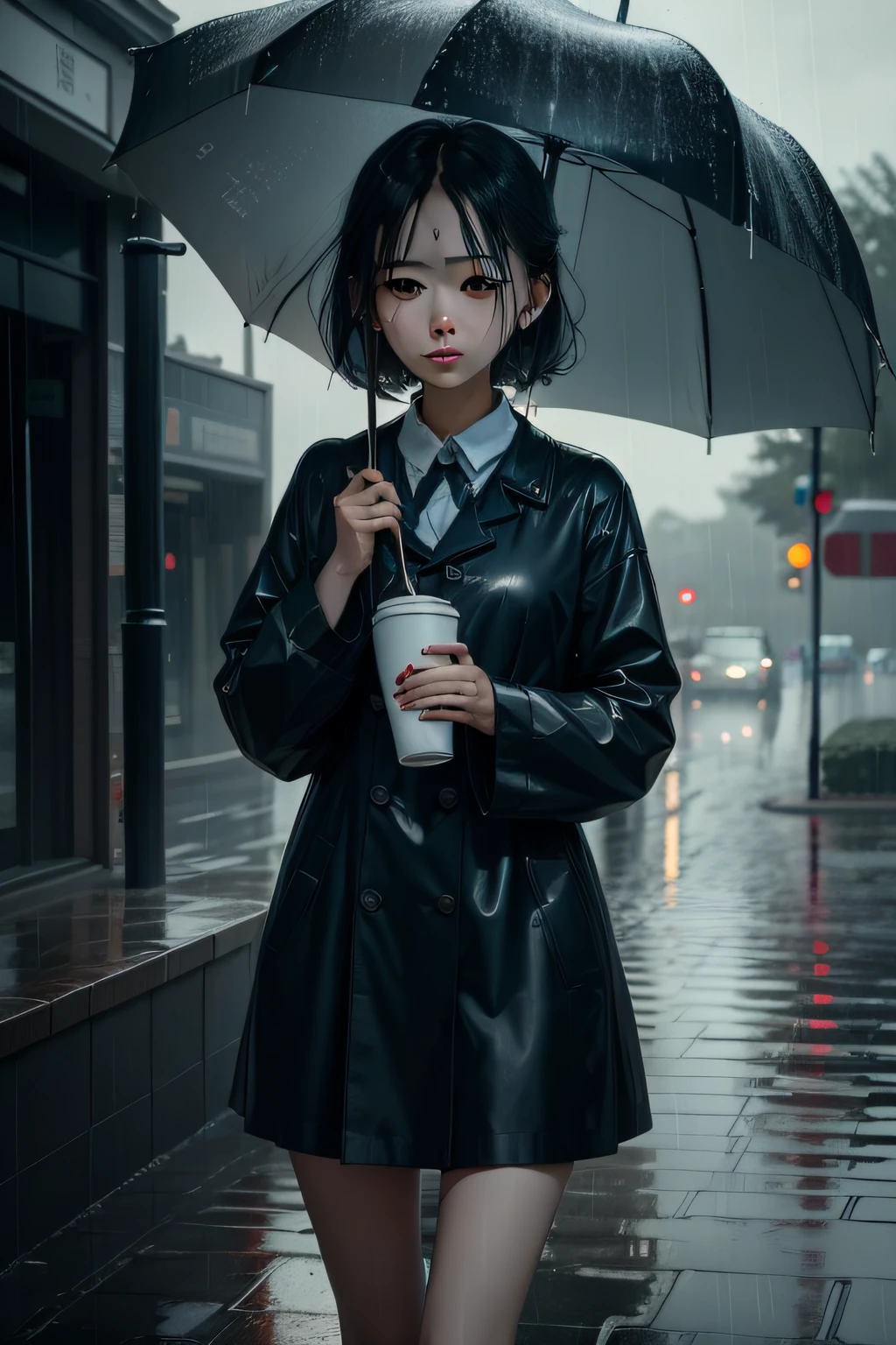 it is raining，It rained heavily，A thin figure，The delicate-faced teenager was dressed in dark blue，with a melancholy expression。Immerse yourself in the rain，It felt like rain was pouring out of the ground，And then rushed into the sky。Heaven and earth are filled with water vapor，Fill the sky。Turbid water filled all directions，Drown everything in the world。