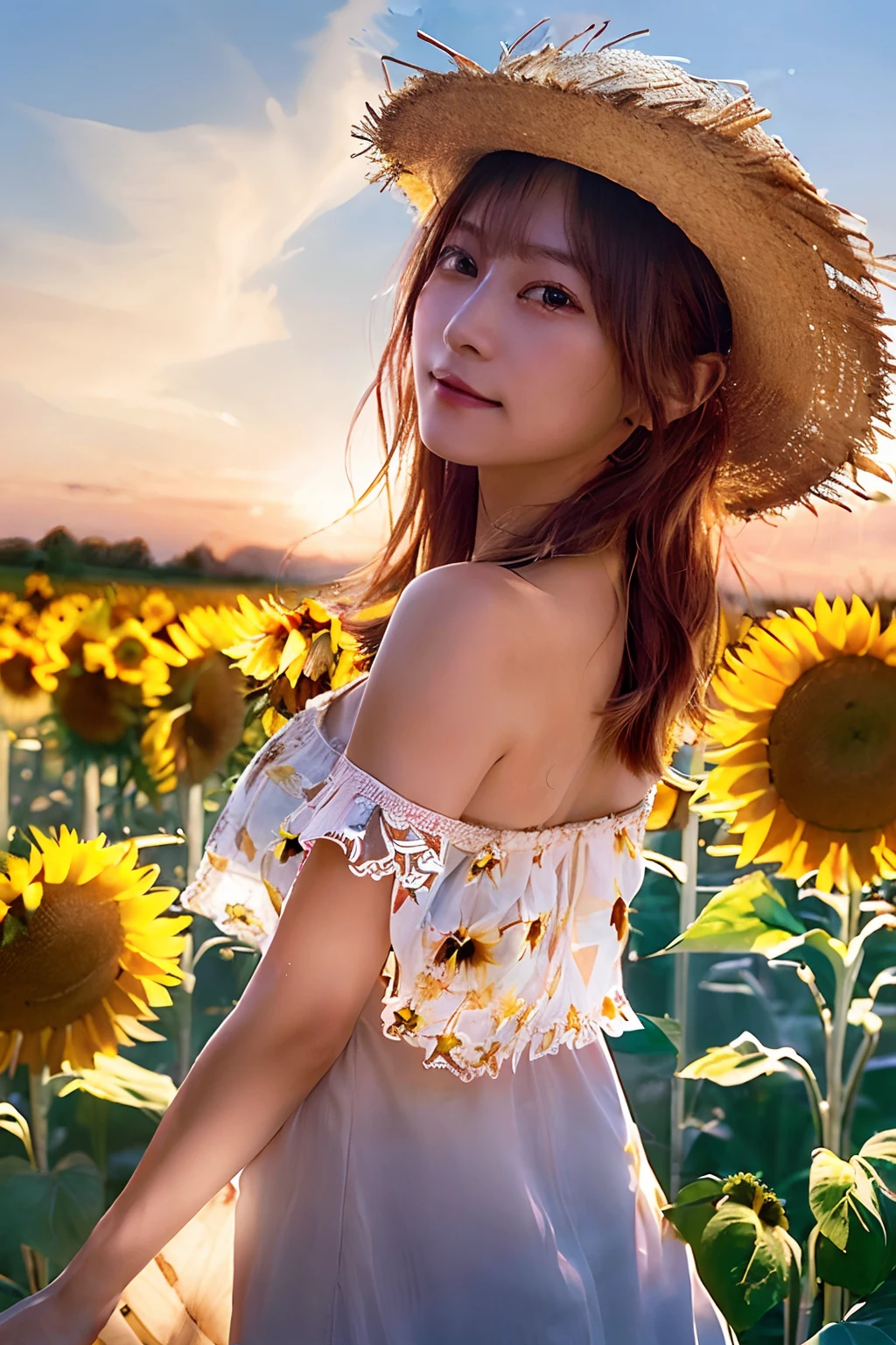 nsfw, (Shiraishi mai),A single sunflower blooms from a hole in one's hip,1girl,solo, super fine an extremely delicate and beautiful, best quality, naked, luxurious bedroom, hands behind back, open legs, looking down from between buttock, Doggy Anal,((masterpiece)), ((best quality)), (ultra-detailed), ((an extremely delicate and beautiful)), ((1girl)), (beautiful detailed eyes,round face,black eyes,brown hair,(medium hair),bangs,(floating hair), extremely detailed face, (detailed vaginal), (detailed light),((detailed anal)(, (shiraishi mai),Camera angle from behind, Anal,Ass Grab myself,cute smile, mrrpss, shiraishi mai, perfect pussy,(((There's a sunflower stuck in her hip hole.sunflower (Helianthus annuus) blooms out of one's buttocks,A single sunflower blooms from a hole in one's hip)))