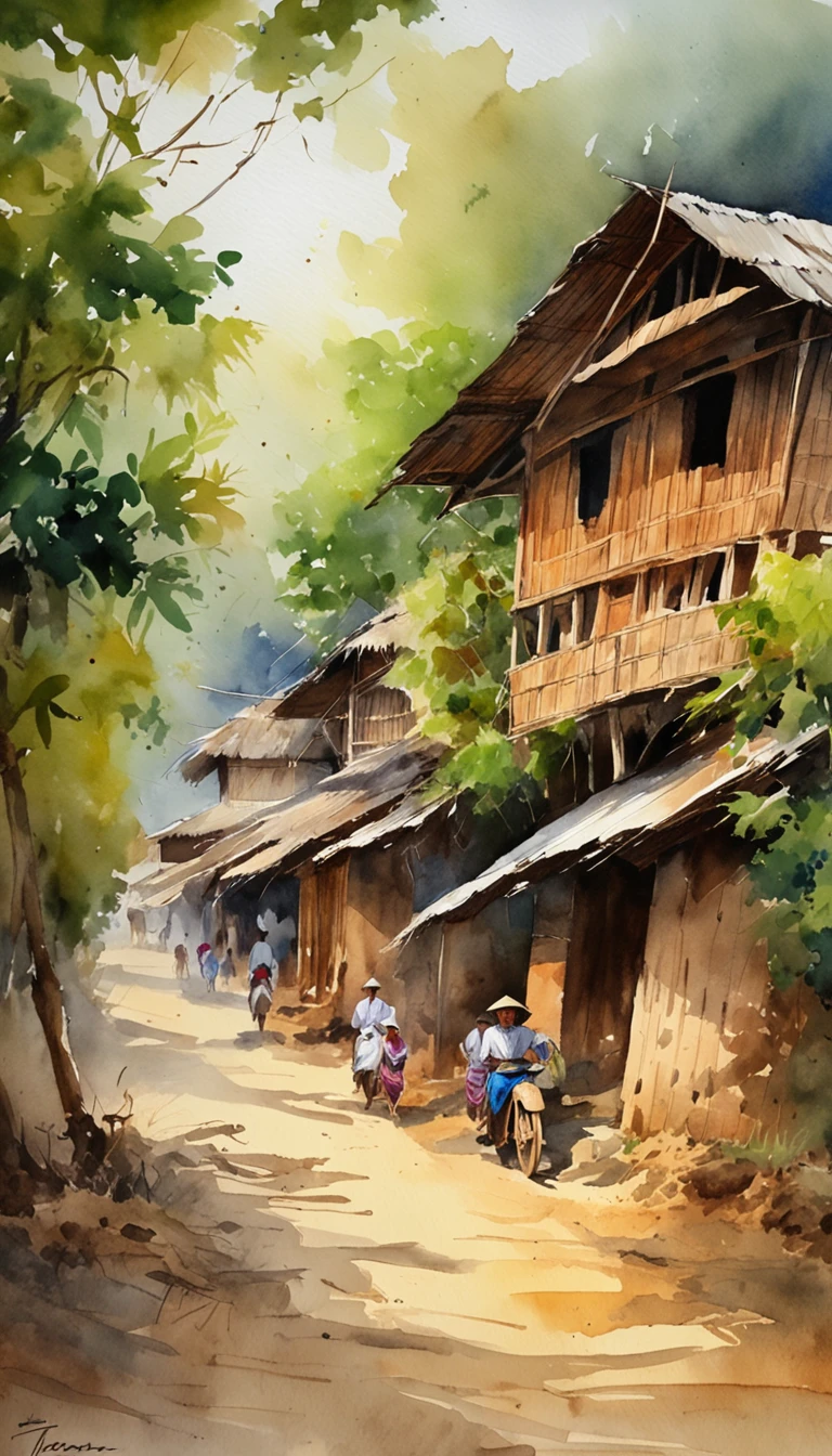 myanmar burmese village