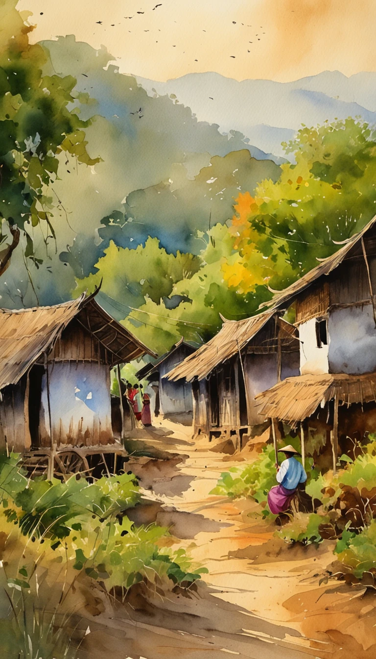 myanmar burmese village