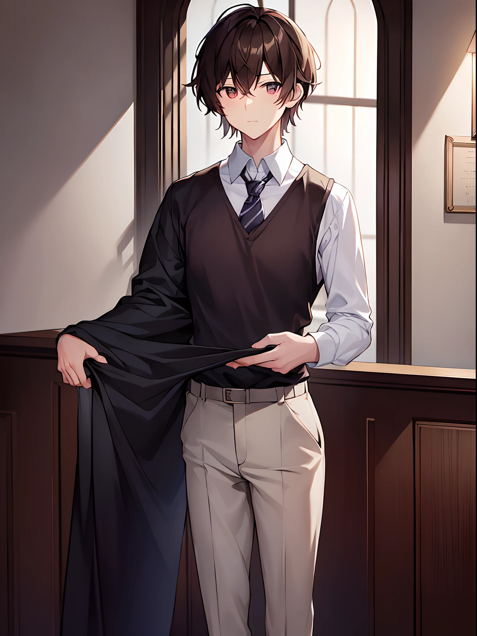 1boy, brown hair, white collar shirt, Steps: 15, Sampler: DPM++ SDE Karras, CFG scale: 7, Seed: 52, Size: 512x512, Model hash: 1168485b2d, Model: Checkpoints_AnythingDarkNeg100, aesthetic_score: 6.8, hair between eyes