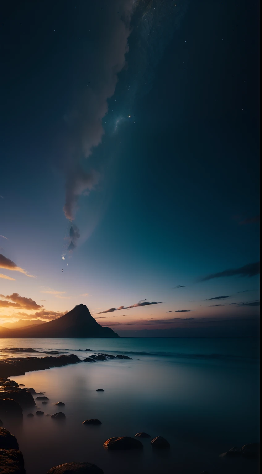 A captivating image of a dreamlike landscape where a captivating pendant wrapped in a Fantastic, Body of mythical creature seems to be suspended in the air, Flutuando acima de um sereno, paisagem encantada. The pendant is captivating, dreamlike patterns are captured in vivid, cores vibrantes, atraindo o olhar do espectador junto com a natureza surreal da cena. The dreamlike quality of the image is achieved through advanced FotograFia in low light, adding a dreamy touch to the pacific scene. soft lighting, proFundidade de campo rasa, F/Abertura 16