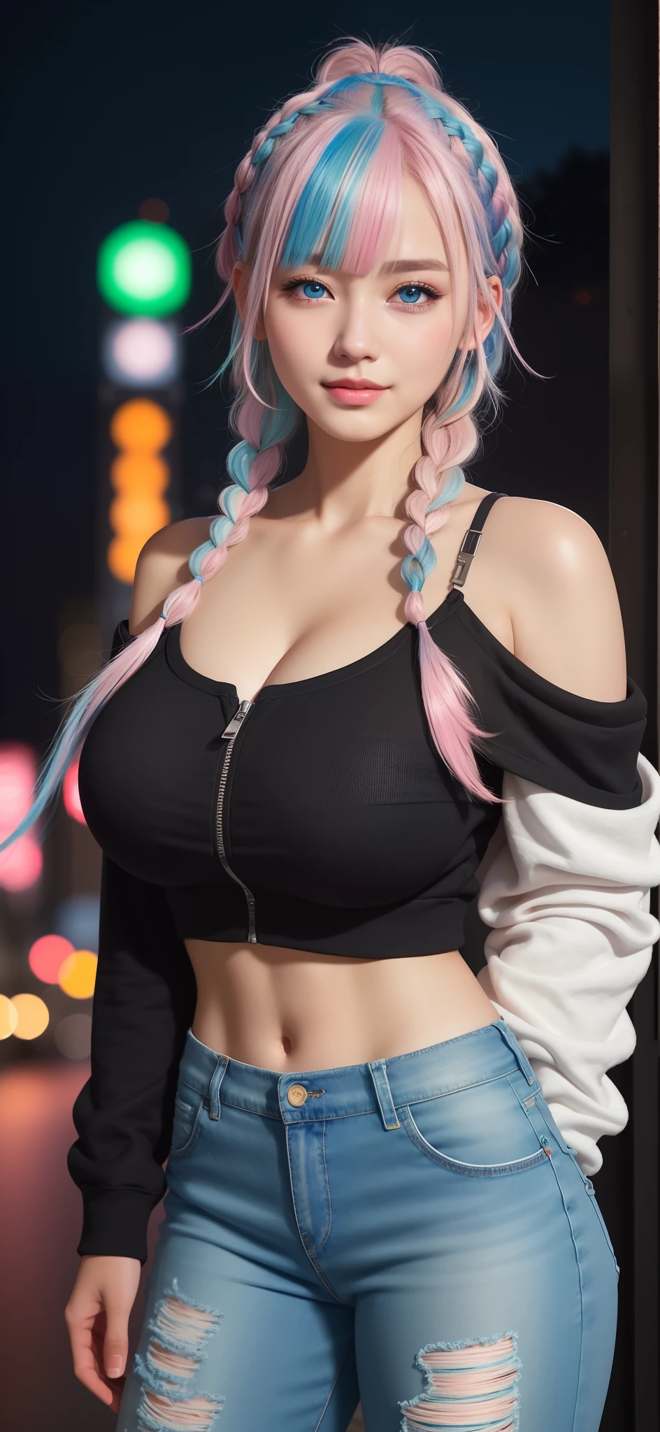 (Two Heads), Billie Eilish, ariana grande, nikki minaj, arafed woman in pink shirt sitting in a classroom with a window open, big breasts!, tight attire, cleavage, showing, big breasts, big breasts!!, large breasts, beautiful blonde girl, cute woman, busty, big bust, low cut top, large breasts size, blonde girl, with large breasts, big shoulders, sexy face, cute freckles, small freckles, sexy face with full makeup, detailed flawless face, conjoined