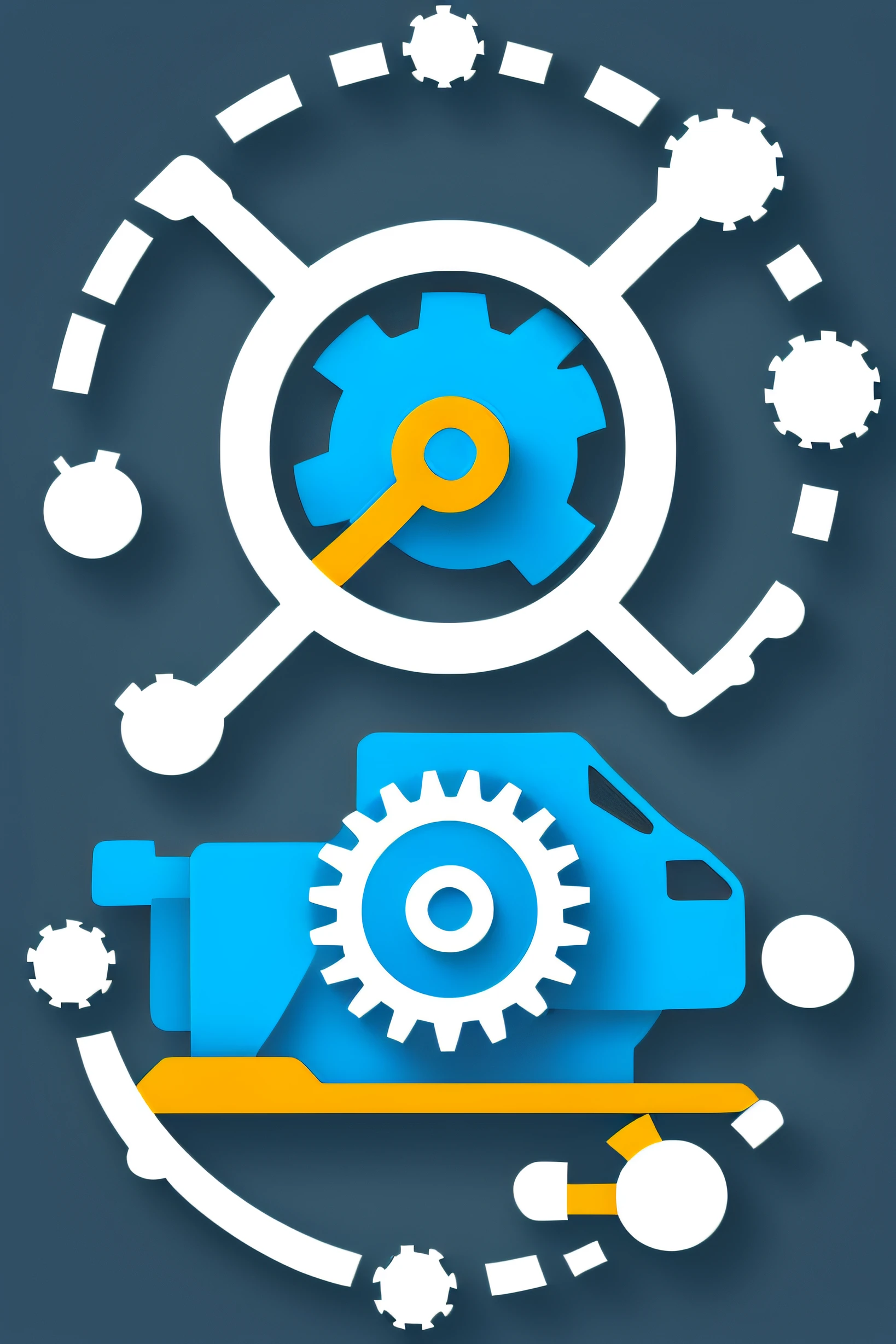 Logo for a maintenance app with gears