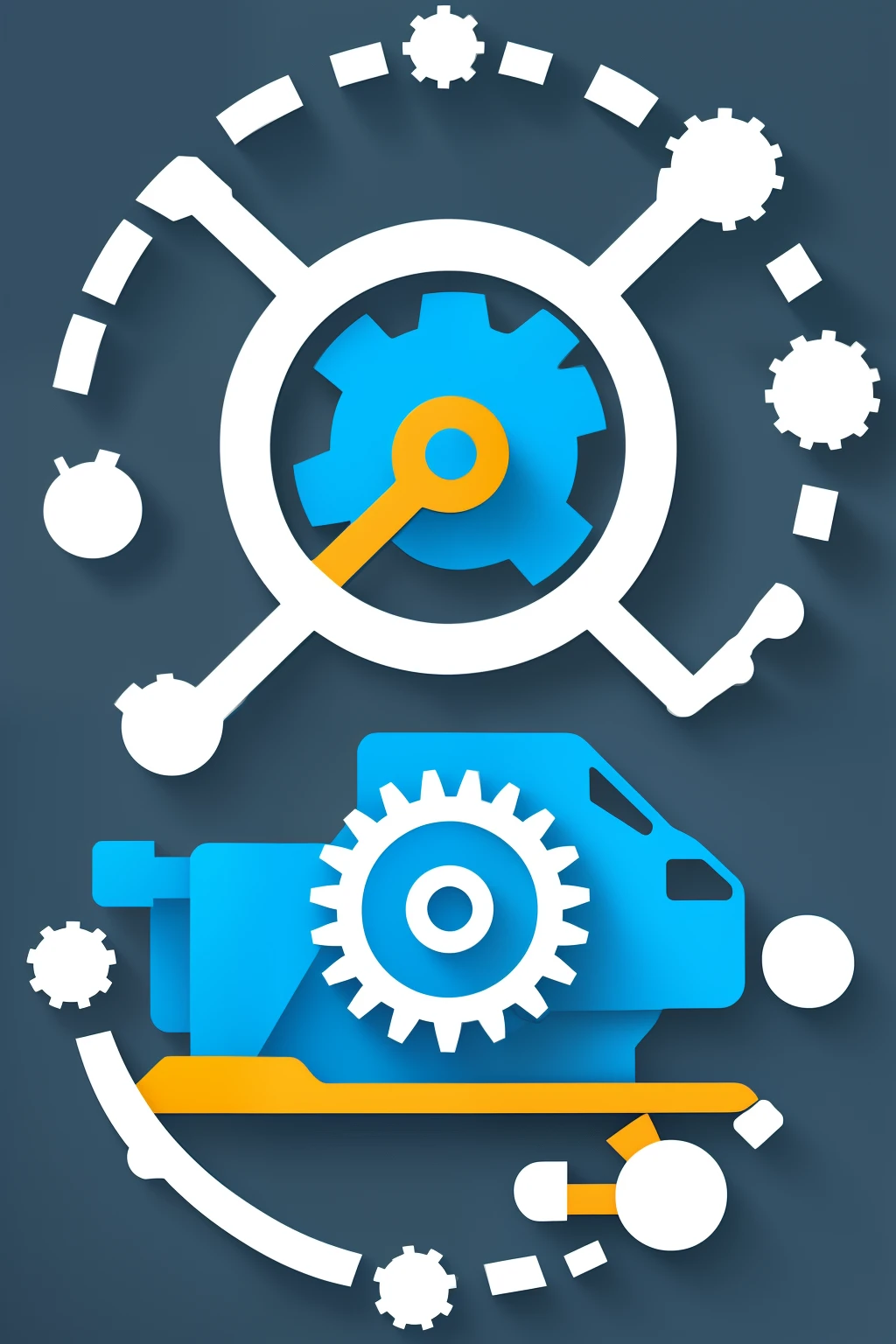 Logo for a maintenance app with gears