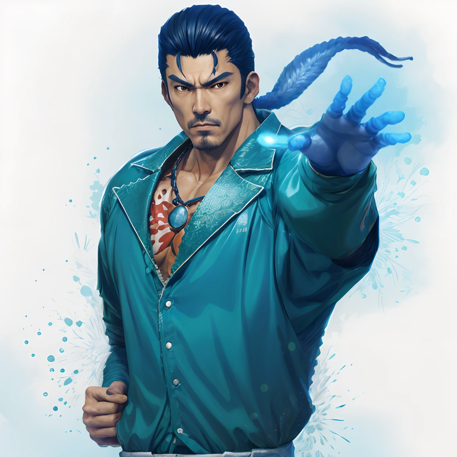 um close up de uma pessoa segurando um punho em um jogo, Personagem de King of Fighters, Shinkiro Toshiaki Mori, como personagem em tekken, de virtua figther, personagem de jogo de luta, Estilo Rei dos Lutadores, Kazuya Tsurumaki, Furio Tetesschi, Kazuma Kaneko, Shikanosuke Yagaki
