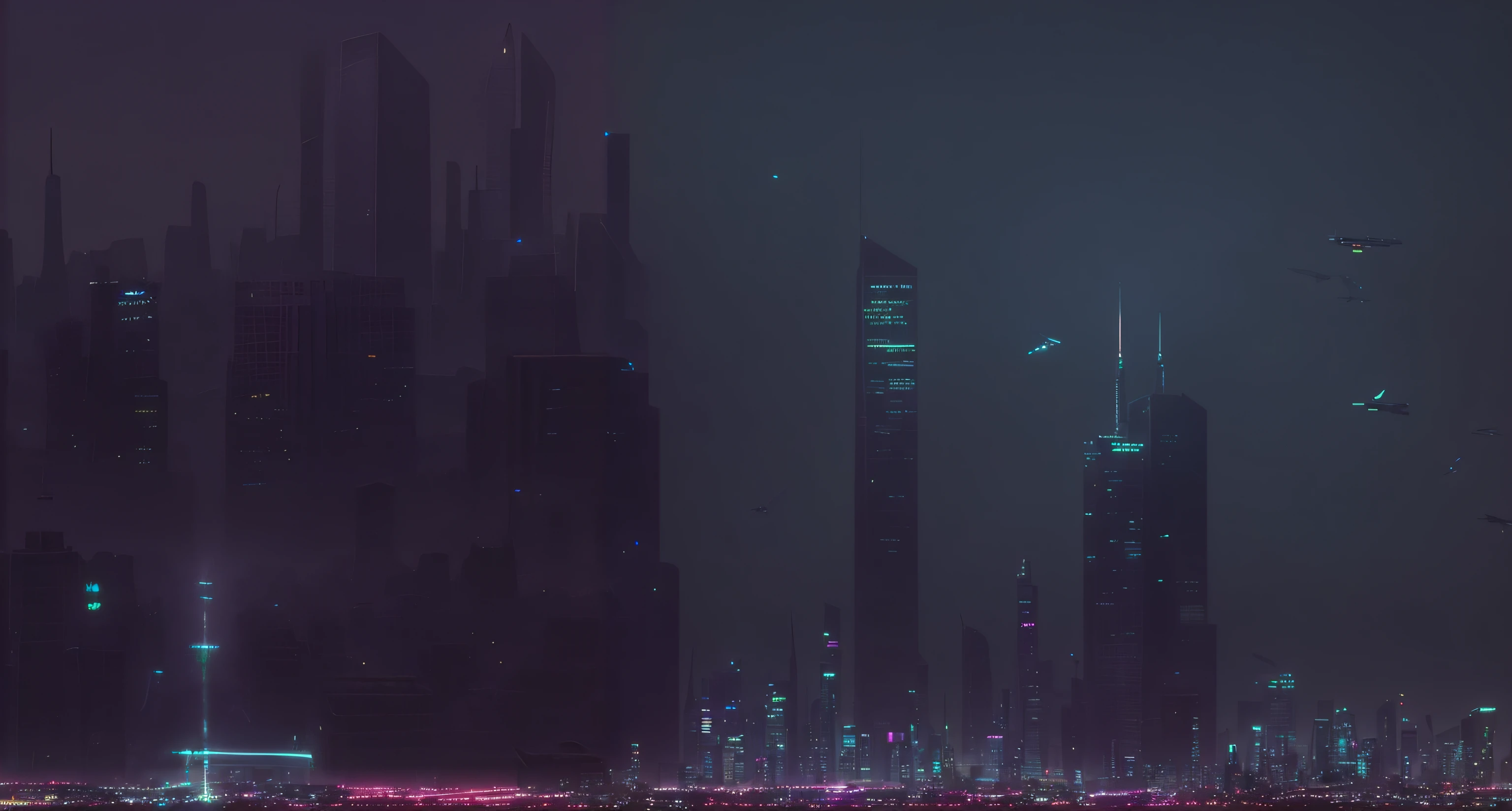 Night city view with airplanes flying over the city, cyberpunk city landscape, cyberpunk city in the distance, dark cityscape, night cityscape, foggy dystopian world, cyberpunk city landscape, cyberpunk city landscape, Cyberpunk city setting, Cyberpunk city setting, background cyberpunk city, dark cyberpunk metropolis, night cyberpunk city, Cyberpunk city, Urban fog, Cyberpunk landscape, dystopian city skyline at night