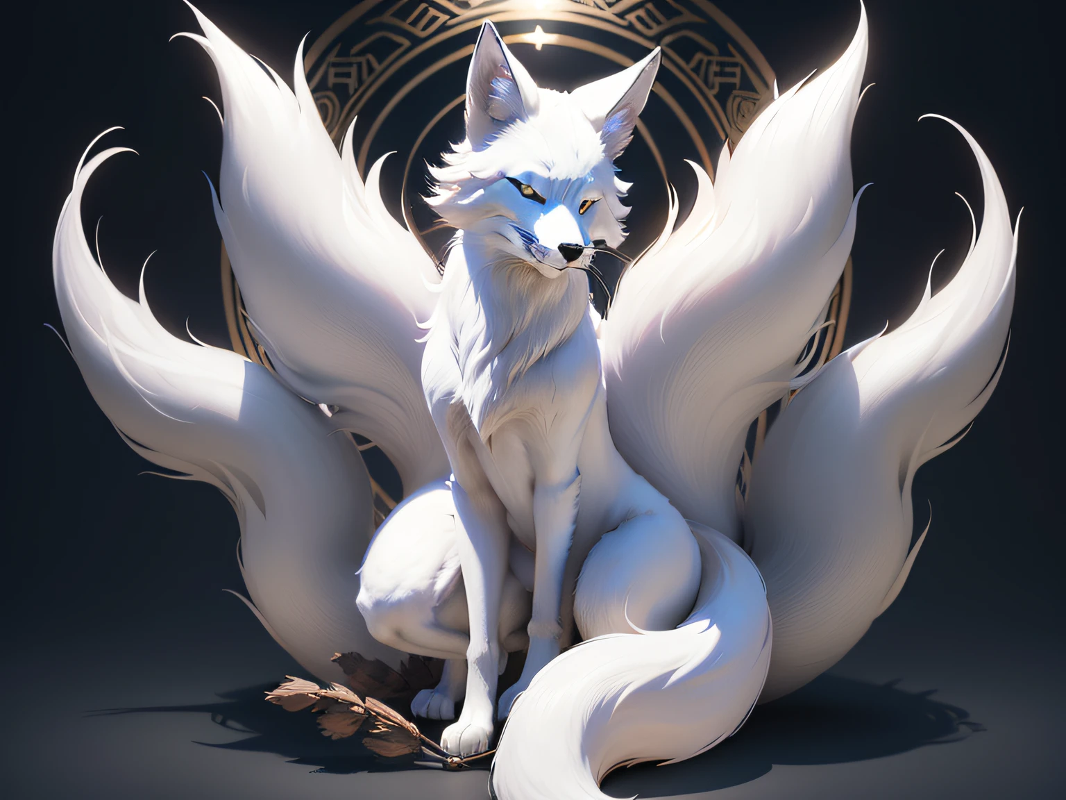 ((((White fox with 9 tails))))