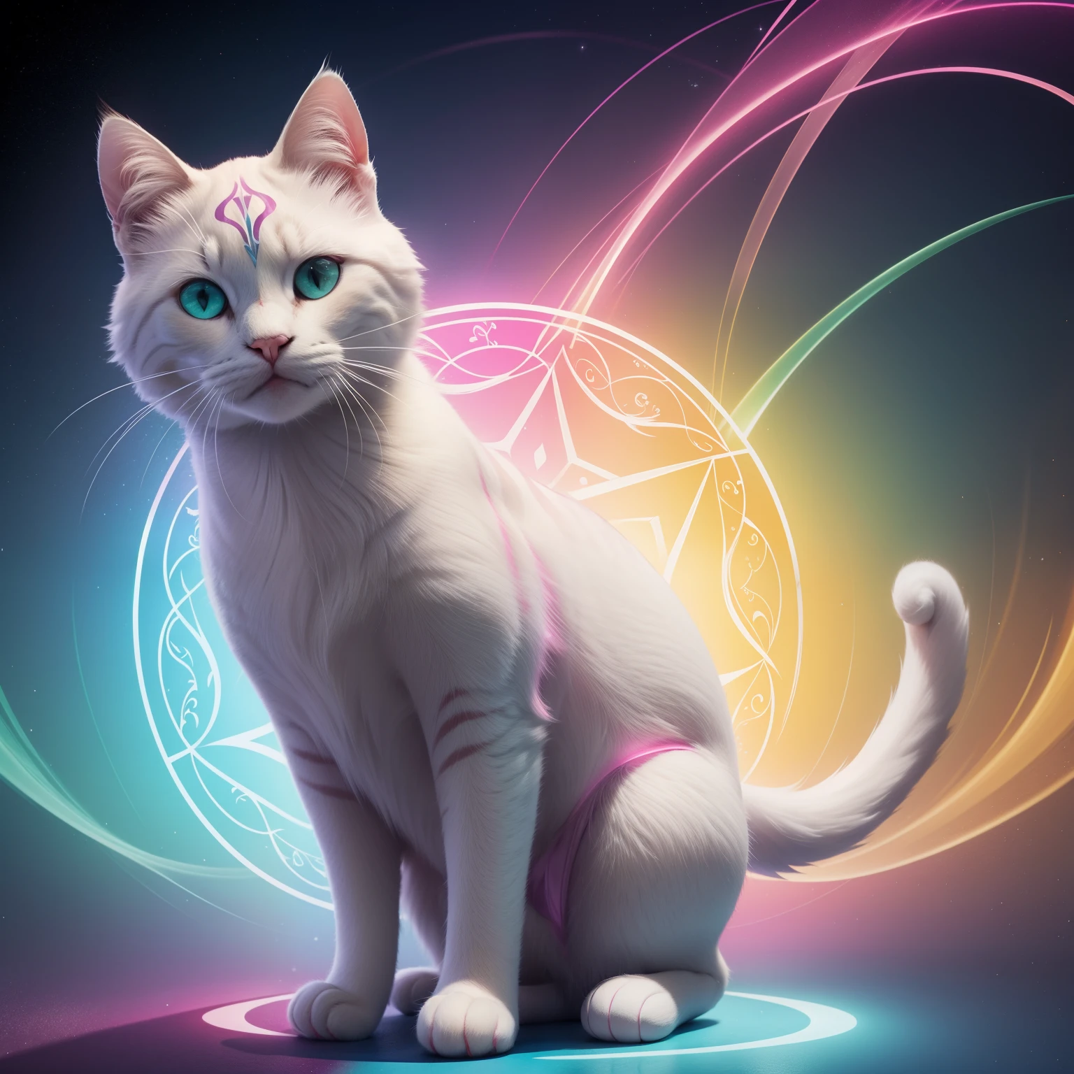 White cat tail