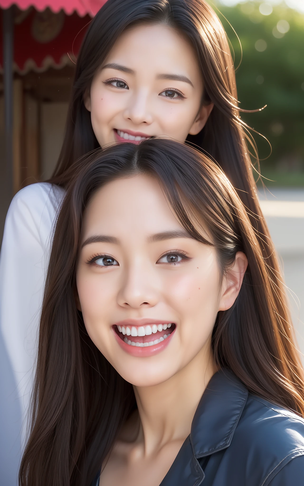(((top-quality、8K、masterpiece:1.3、超A high resolution)))、(Clear focus:1.4、The focus is on people:1.2)、japanaese girl、1 persons、cute little、light skinned、full body Esbian、looking in camera、dark brown hair、Middle hair、(Detailed fabrics、Boyish clothes:1.2)、Super fine face、Detailed skin、A detailed eye、Narrow-eyed、Moist eyes、Clear eyes、二重まぶた、Reddish cheeks、Burning cheeks、Wearing makeup、Sweating、Lustrous skin、glowy skin、Shine skin、Shaded skin、Detailed lips、Apply lipstick、ruddy lips、Wrinkled lips、(Laughing:1.3)、(Large breasts:1.2)、BREAK、(细致背景、An amusement park:1.4)、Natural lighting、wakame、wakame、wakame、wakame、wakame、wakame、wakame、wakame、wakame、wakame、wakame、wakame、wakame、wakame、wakame、wakame、wakame、wakame、wakame、wakame、wakame、wakame、wakame、wakame、wakame