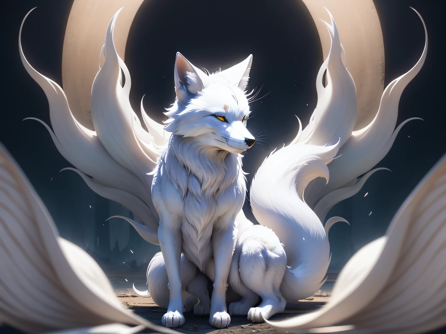((((White fox with 9 tails))))