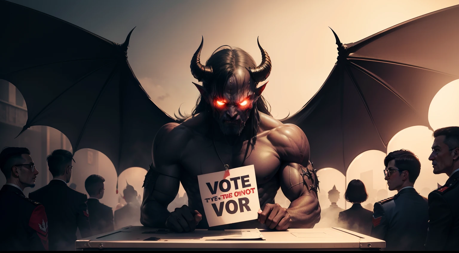 demon, voting, army, government, vote, democracy