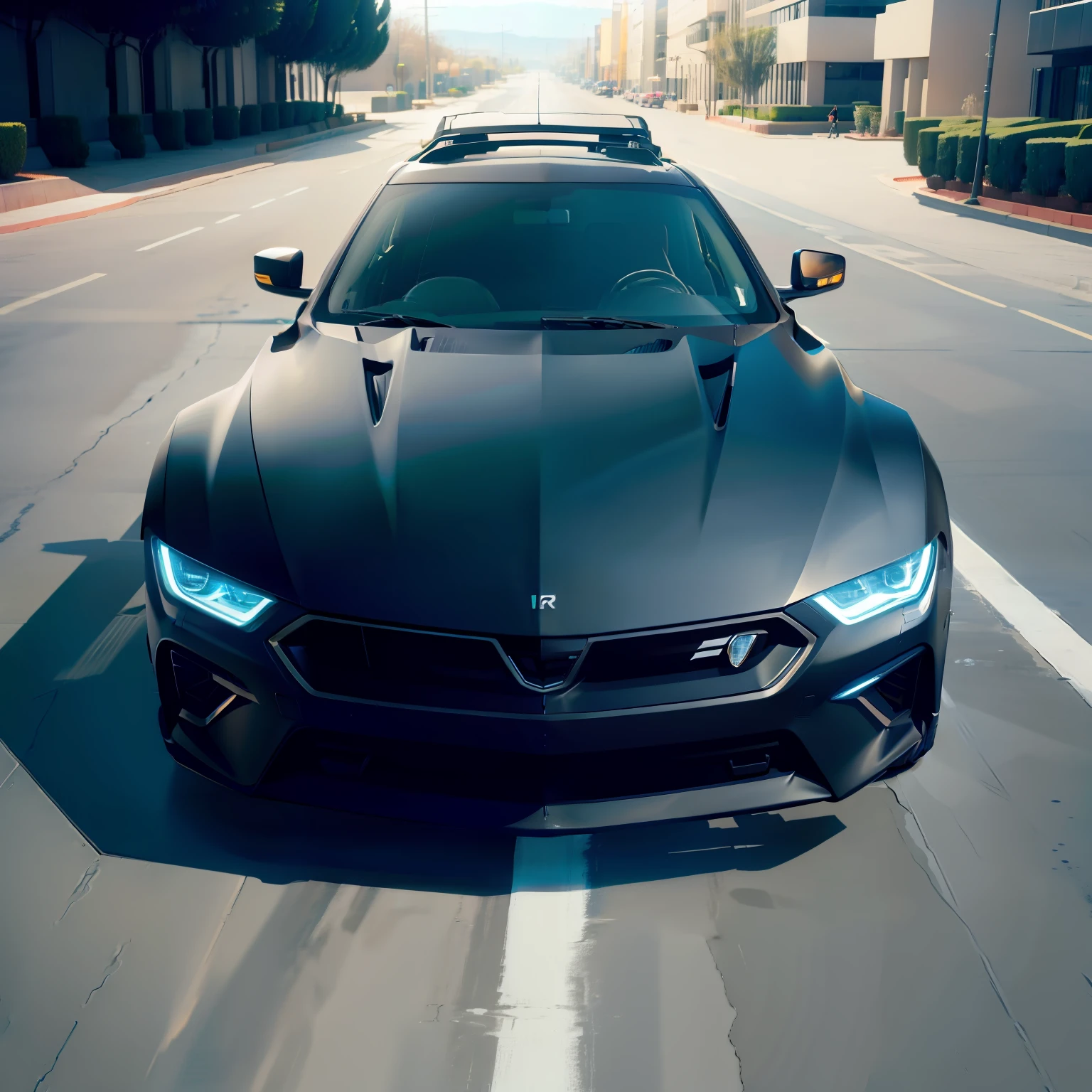 Tall SUV model，The front face is layered and sci-fi modern，A body that perfectly combines edges and lines，22-inch multi-frame wheels，Body combat black，Protruding front face daytime running light shape，Front grille styling sci-fi，Body color with technical matte black laced。