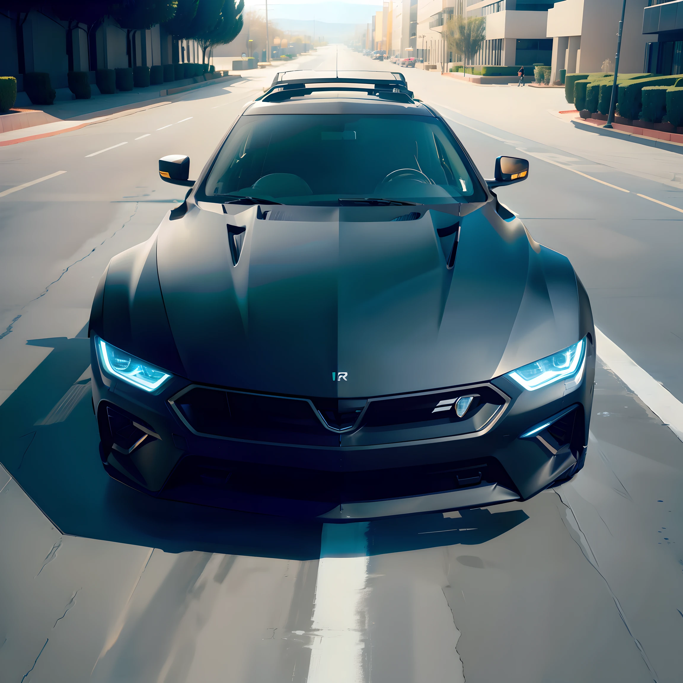 Tall SUV model,The front face is layered and sci-fi modern,A body that perfectly combines edges and lines,22-inch multi-frame wheels,Body combat black,Protruding front face daytime running light shape,Front grille styling sci-fi,Body color with technical matte black laced。