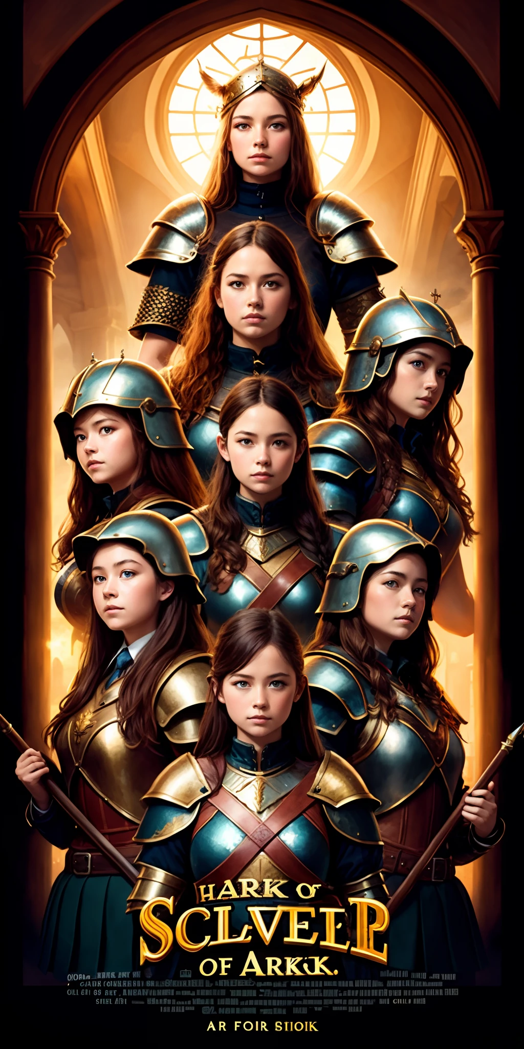 cavalier,schoolgirls,Ark of tomorrow,armour,Holy,concept-art,4k