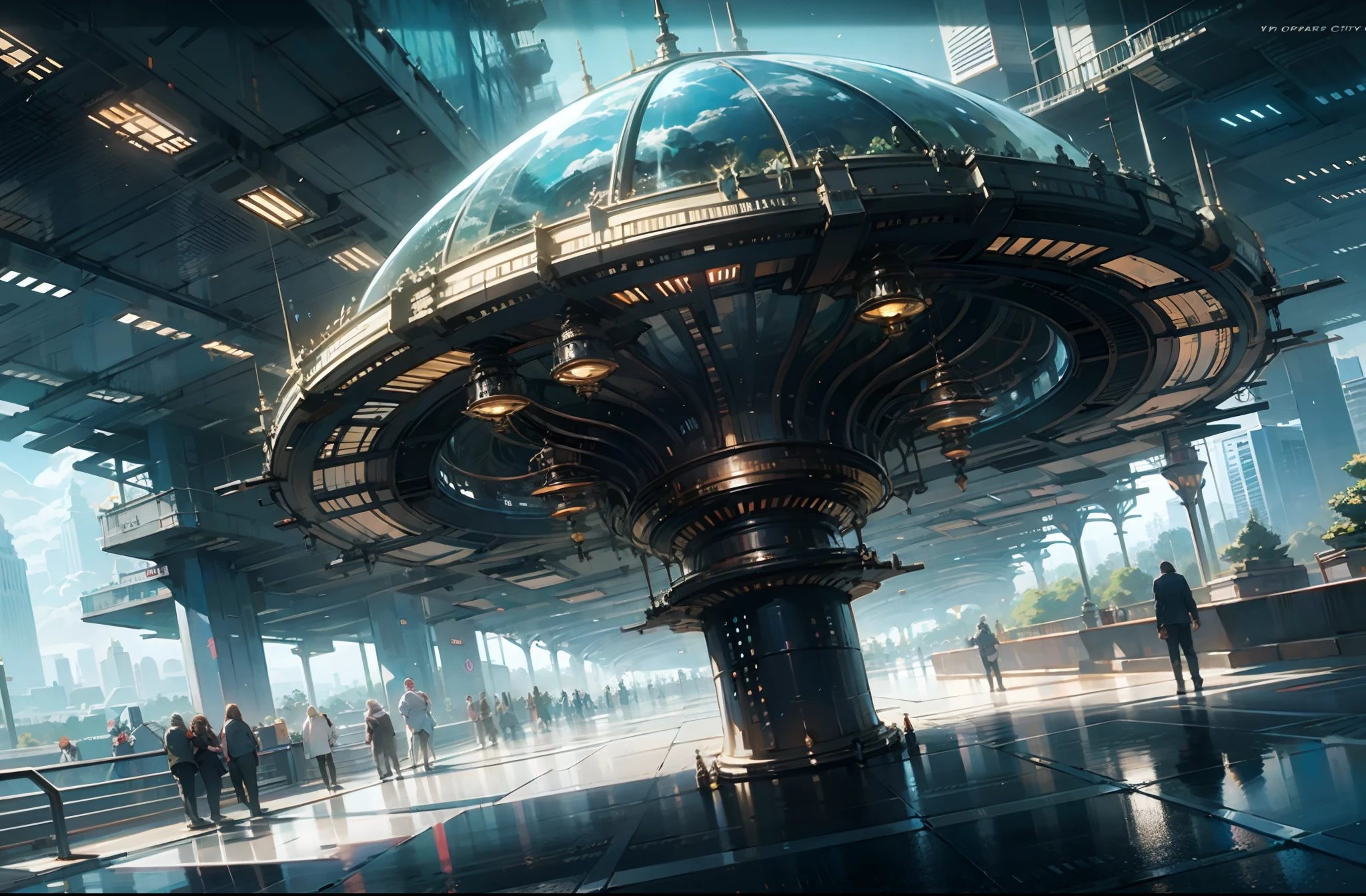 Surrealist sci-fi city