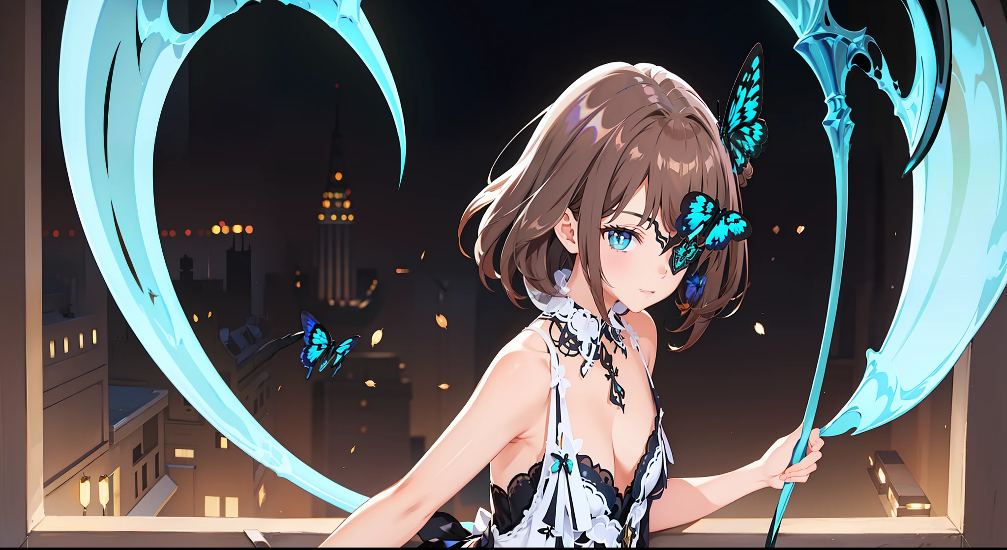 Blue butterfly eye patch