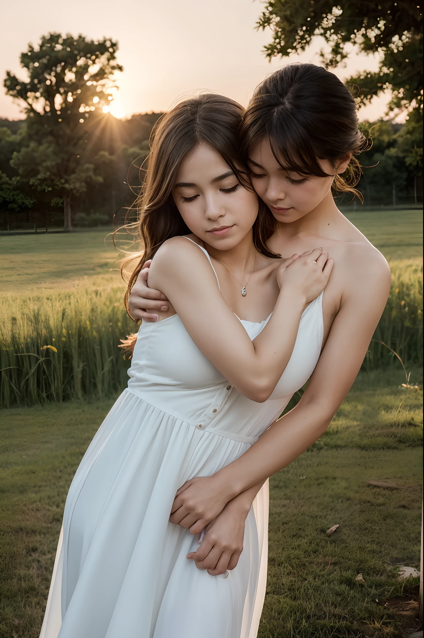 In this touching photograph, two people share a heartfelt embrace, a manifestation of genuine empathy. Their arms envelop each other tightly, offering comfort and solace in times of need. Their faces pressed against one another, expressing the depth of their connection.
The setting is a tranquil meadow, bathed in the soft light of the setting sun. The natural beauty of the surroundings reflects the purity of their emotions. The gentle breeze carries a sense of calm, further enhancing the tender moment.
The image captures the essence of empathy, where one person's understanding and compassion bridge the gap between hearts. It illustrates the power of human connection, transcending differences and reminding us of our shared vulnerabilities.
Photo taken by Michael Adams, a photographer renowned for capturing profound emotions, using a Canon EOS R6 with a 35mm lens. The lighting is a combination of natural light and subtle artificial lighting, creating an aura of warmth and sincerity. This photograph serves as a beautiful reminder of the transformative impact of empathy, forging bonds that heal and uplift the human spirit. --v 5 --q 2