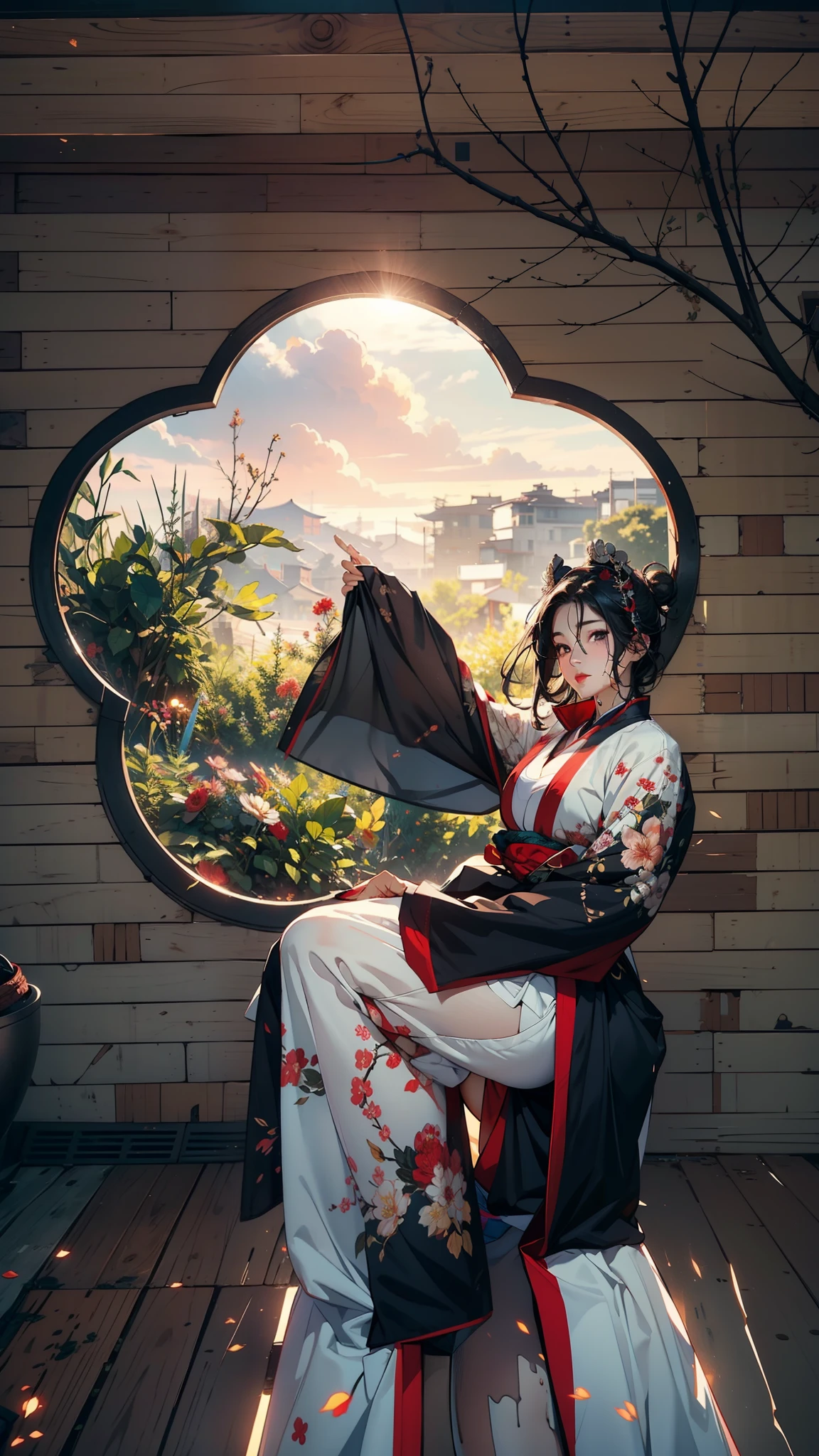 1female,36 years old,熟妇,mature,Bigchest,Big breasts Thin waist,long leges,Raised sexy,Pornographic exposure, 独奏,(Background with:Chinese restaurant) She has short black hair,standing on your feet,Sweat profusely,drenched all over the body,seen from the front, hair straight, mostly cloudy sky,(((tmasterpiece),(Very detailed CG unity 8K wallpaper),best qualtiy,cinmatic lighting,detailed back ground,beatiful detailed eyes,Bright pupils,(Very fine and beautiful),(Beautiful and detailed eye description),Black eyes,Redlip,ultra - detailed,tmasterpiece,)),facing at camera,(The upper part of the body),A high resolution,ultra - detailed),revealing breasts,Bare genitalia, Bulge,legs are open,sexyposture,Camel toes,Flushed complexion,Open-mouthed,frontage,Floral headdress,double bun hair(Wearing:Red transparent Hanfu,dynamicposes)