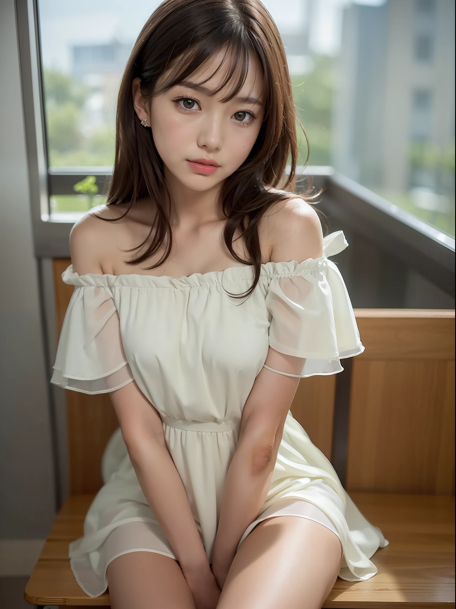 A slight smil、NSFW、((cammel toe))、(Female genitals:1.1)、Sexual young girl 、ars、 Adorable、 (Ruffled White Summer Dress:1.2) 、 (see -through:1.3)、 Twin-tailed 、 (a high chroma、top-quality:1.0)、 (highlydetailed skin)、 (Best Quality:1.1)、 (超A high resolution:1.0) 、(photographrealistic:1.0)、 (ultra-detailliert:1.0)、 (in 8K、 Raw photo:1.1)