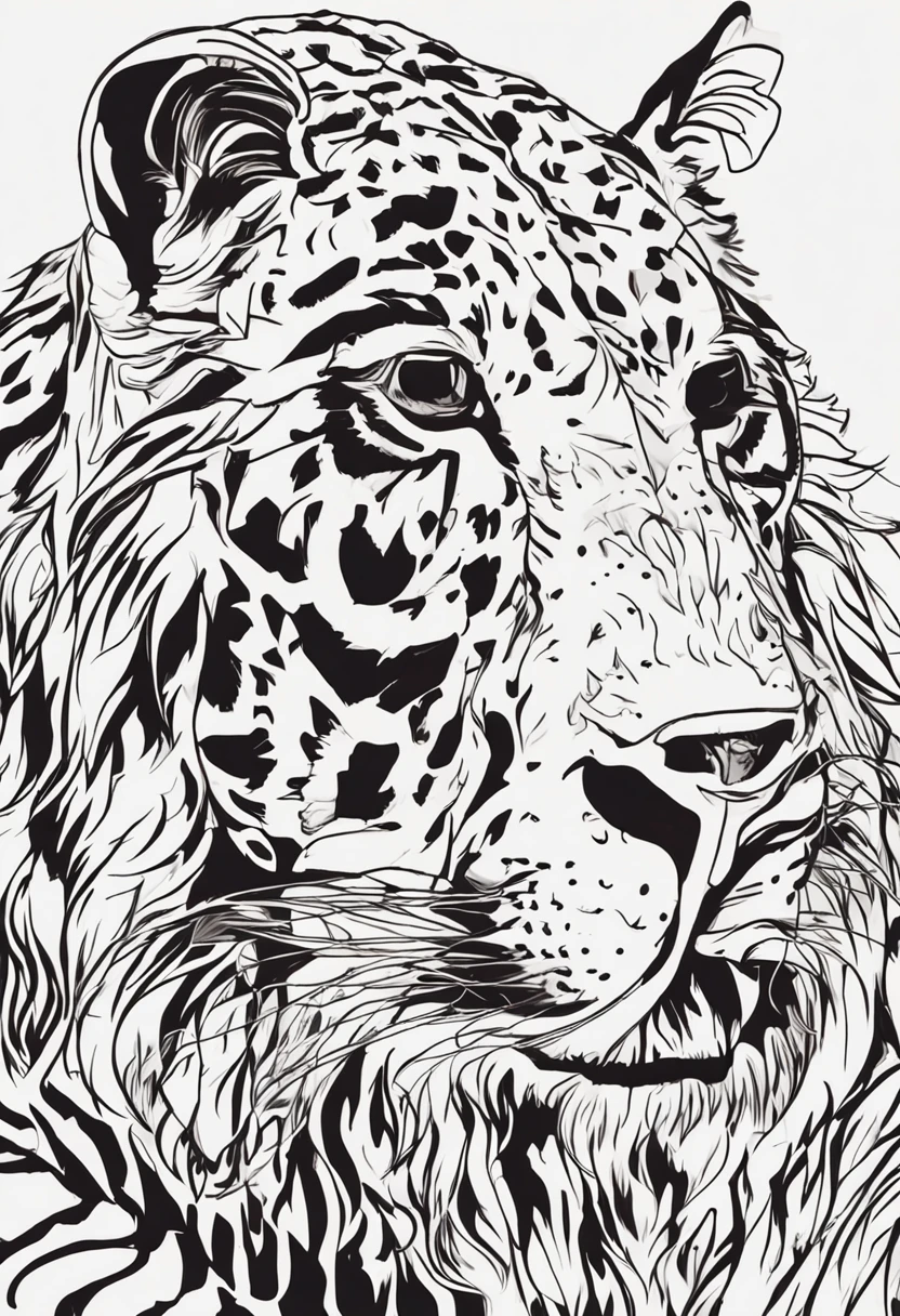 crie um animal esquilo preto e branco e bem fofo para colorir