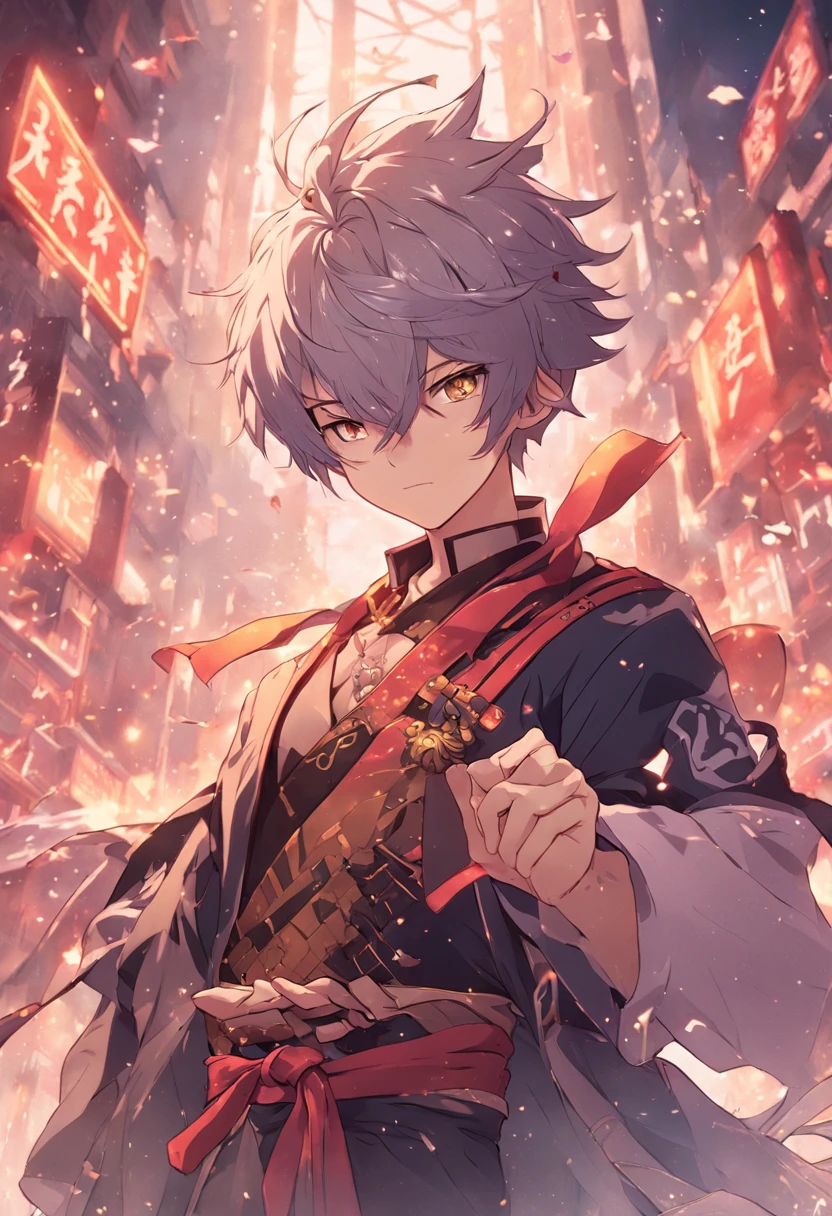 From the male character Zhongli in the Genshin game