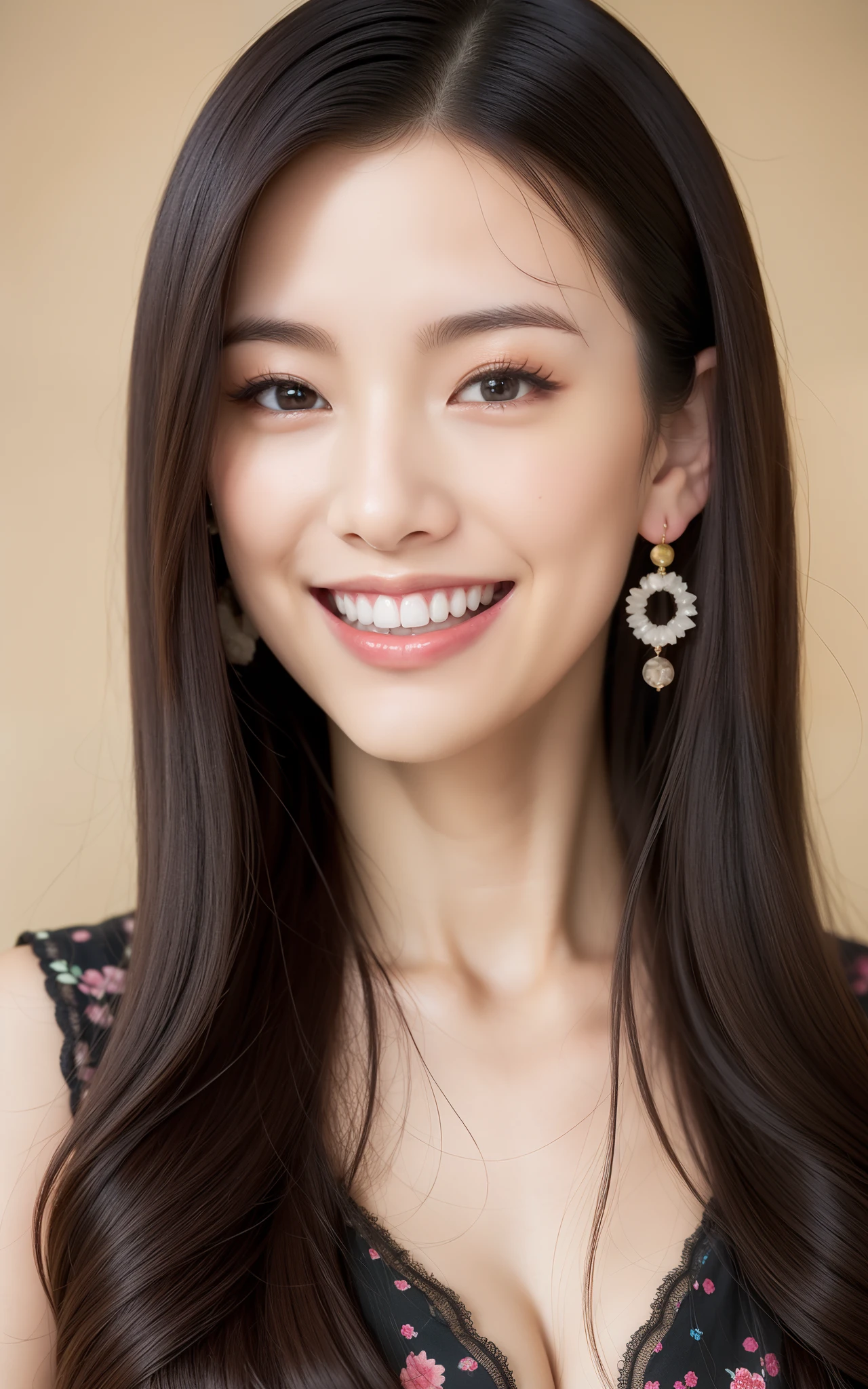 (((top-quality、8K、masterpiece:1.3、超A high resolution)))、(Clear focus:1.4、The focus is on people:1.2)、女優、1 persons、cute little、light skinned、full body Esbian、looking in camera、detailed hairs、dark brown hair、Long Wave Hair、(Detailed fabrics、floating dress:1.2)、Large floral earrings、Super fine face、Detailed skin、A detailed eye、Narrow-eyed、Moist eyes、Clear eyes、二重まぶた、Reddish cheeks、Burning cheeks、Wearing makeup、Sweating、Lustrous skin、glowy skin、Shine skin、Shaded skin、Detailed lips、Apply lipstick、ruddy lips、Wrinkled lips、(Laughing:1.3)、(Large breasts:1.2)、BREAK、(细致背景、art galleries:1.4)、Natural lighting、wakame、wakame、wakame、wakame、wakame、wakame、wakame、wakame、wakame、wakame、wakame、wakame、wakame、wakame、wakame、wakame、wakame、wakame、wakame、wakame、wakame、wakame、wakame、wakame、wakame