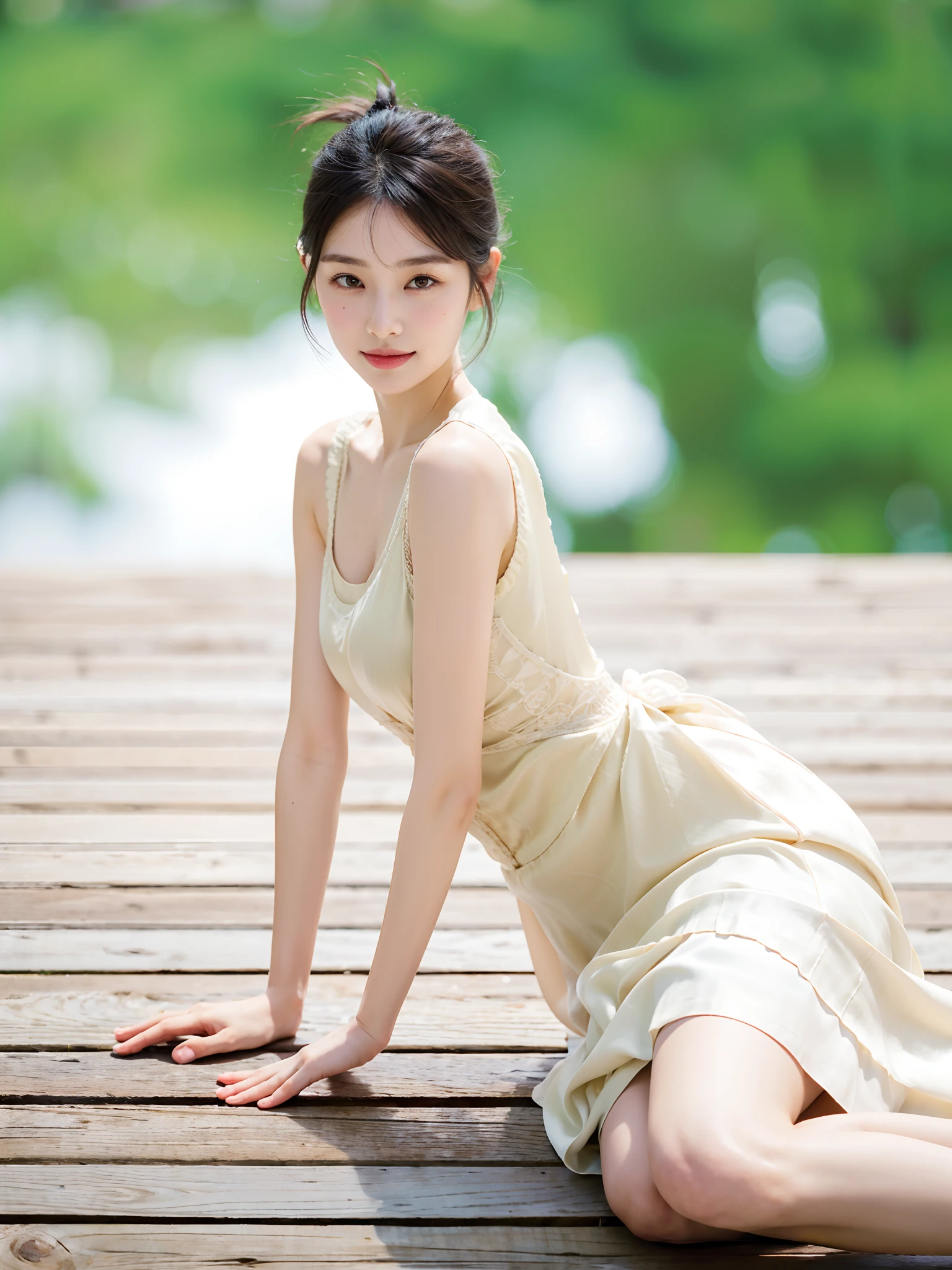 (((Medium hair))), best qualtiy, 8K, hdr, A high resolution, absurderes:1.2, blur backgroun, Background bokeh:1.2, photography of, (RAW photo:1.2), (真实感:1.4), (Masterpiece:1.3), (complexdetails:1.2), 1girll, 独奏, japanaese girl, delicated, Beautiful detailed, (Delicate double eyelids), (Detailed facial features), Bigboobs, (((Large breasts))), Skin Firm, (Looking_at_peeping at the viewer), From_Front, (being thin),(best qualtiy:1.4),(超A high resolution:1.2),cinematic lighitnglamplight,(Extremely detailed illustration),(Gloss on lips,best qualtiy,超A high resolution,depth of fields,Caustics,Extensive illumination,naturalshadow,85mm, f/1.4, iso 200, 1/160s:0.75),1girll, Solo, (((Silk vest))) Smile, ((silk garment,pleatedskirt,Classroom))