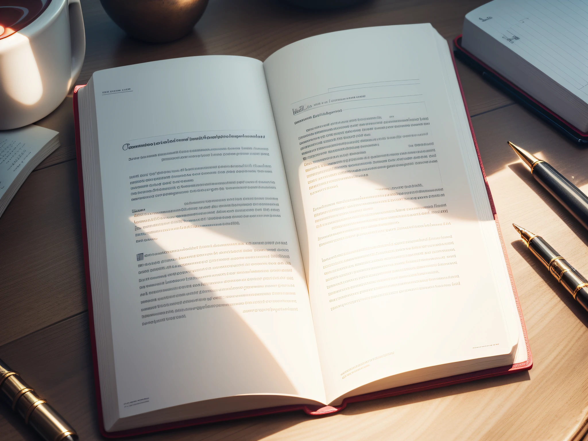 ((A ray of sunlight shines on a notebook full of notes:1.1):0.8)