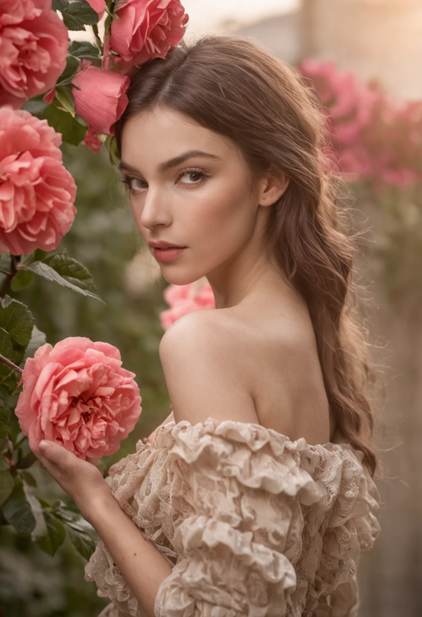 Rose flower, Hibiscus out of the water, Bloom layer by layer, The aroma is striking, crystal-clear, Rich floral aroma, Red feelings