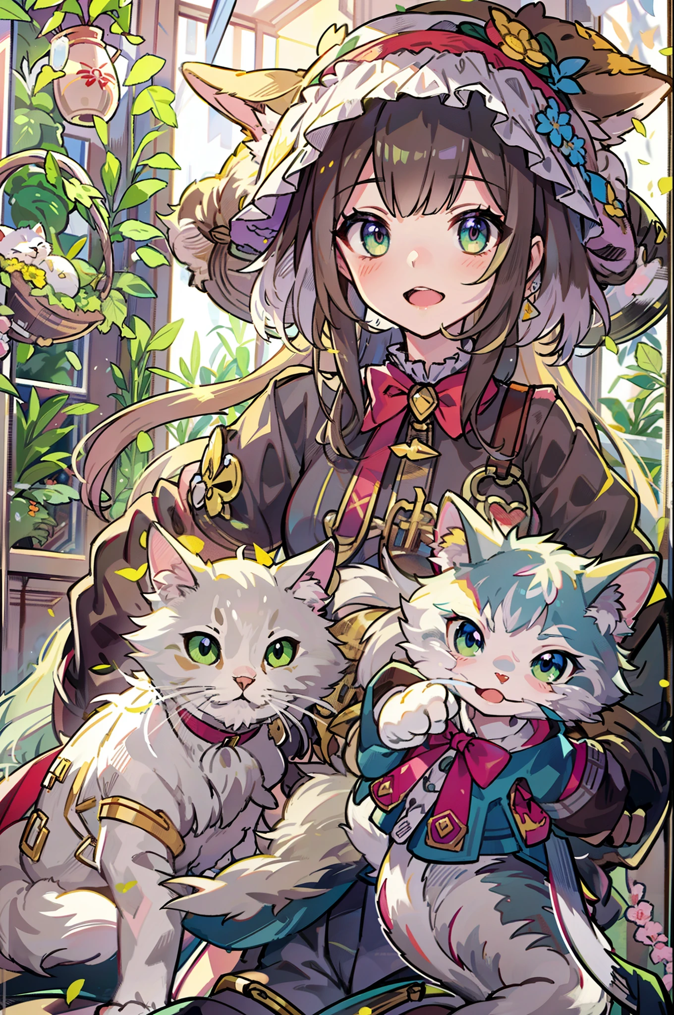 Best Quality, masutepiece, 超A high resolution, Accompanied by a cat