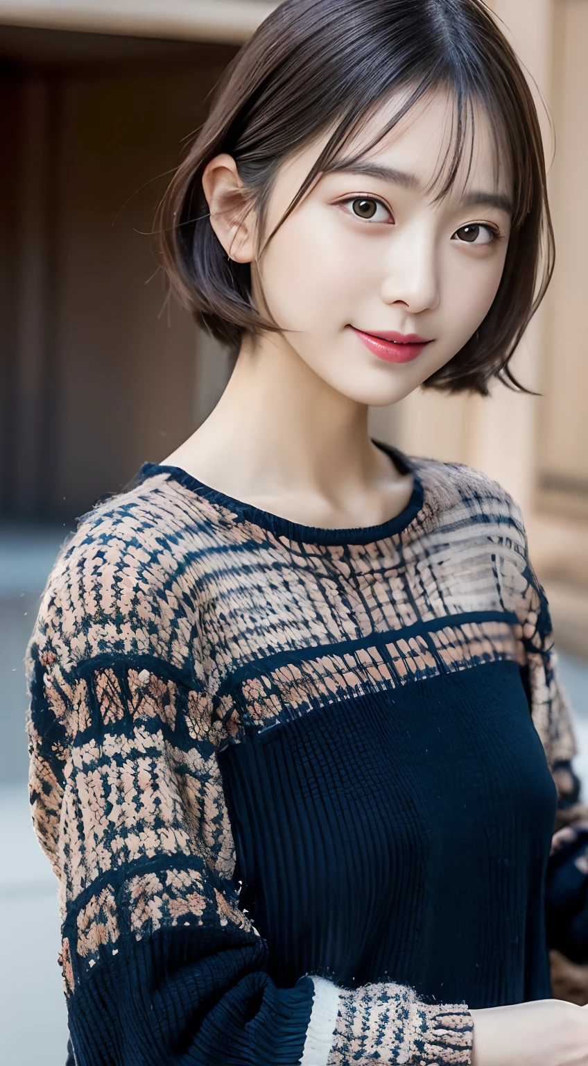 (8KRaw photography、top-quality、masuter piece:1.2)、ultra-detailliert、ultra res、(realisitic、rialistic photo:1.37)、portlate、high-definition RAW color photography、Professional Photography、highly detailed and beautiful、ighly detailed、8KImage wallpaper、amazing detailed、huge filesize、Official art、Highly detailed CG Unity 8KWallpapers of、highly detailed beautiful girl、extra detailed face、extremely detailed eye、highlydetailed skin、extremely detailed fingers、highly detailed nose、very detailed detailed mouth、Perfect Anatomy、细致背景、女の子1人、(20:1.2)、10 generations、Cute little girl s、Realistic body、de pele branca、glistning skin、Handsome body、A dark-haired、kawaii、kawaii faces、Lifelike face、Delicate eyes、Sauce order、Looking at the camera、smil、short-hair
