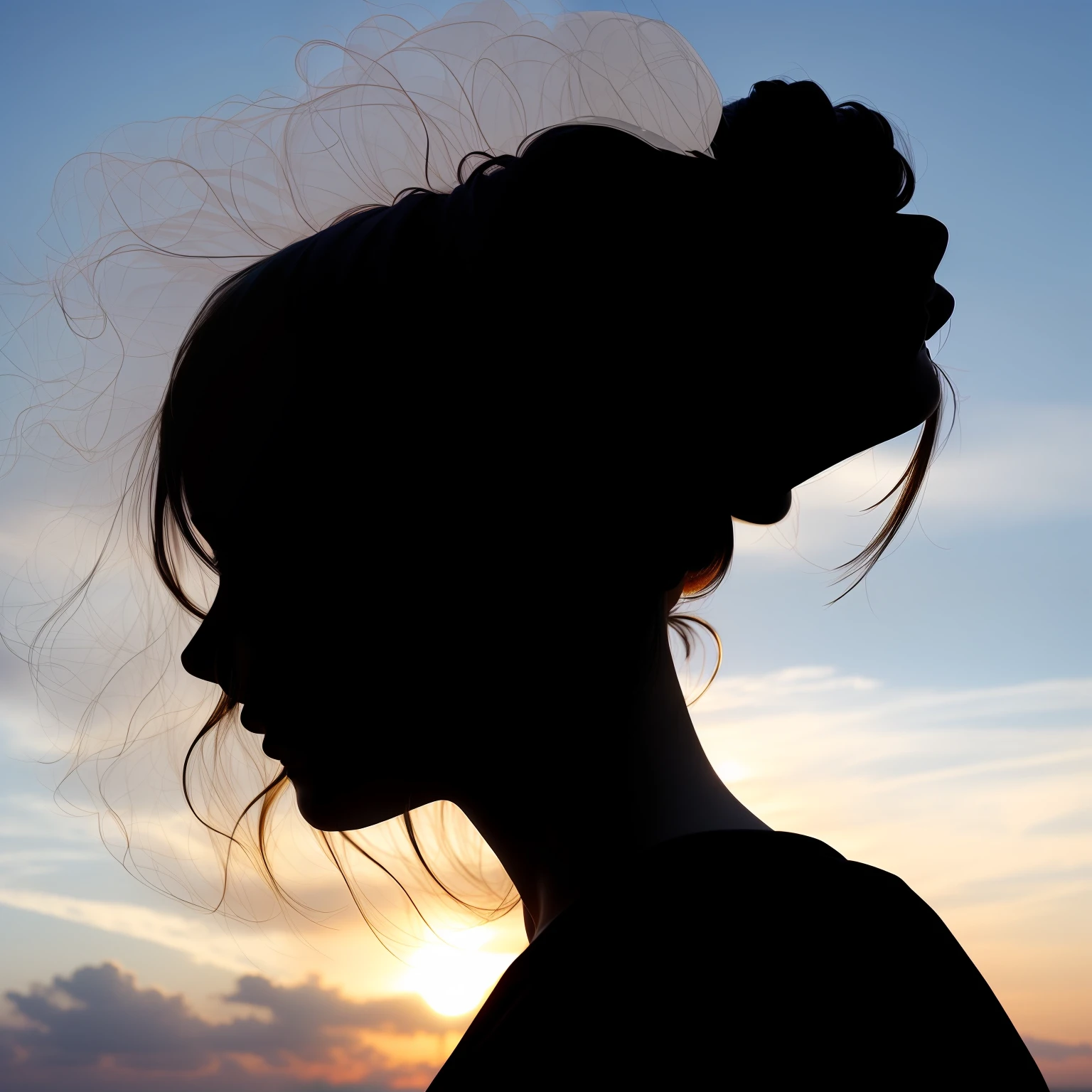 A silhouette of ai