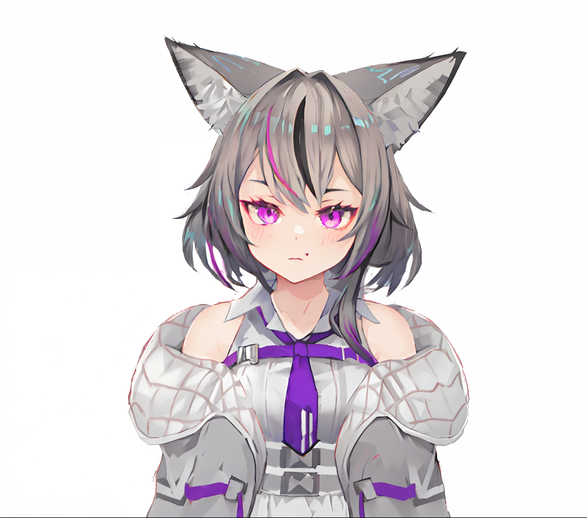Chica anime con orejas de gato y vestido morado, Anime estilo 3D, Holo es una chica lobo, Holo si una chica lobo, Chica anime con orejas de gato, Anime estilizado, Anime estilizado, Modelo de YouTuber virtual live2d, Anime Catgirl, Orejas de lobo, Render de una linda chica de anime 3D, Chica con orejas de gato, Nekomimi