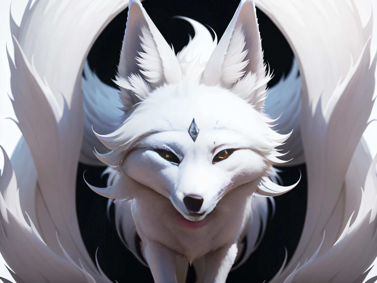 ((((White fox with 9 tails))))