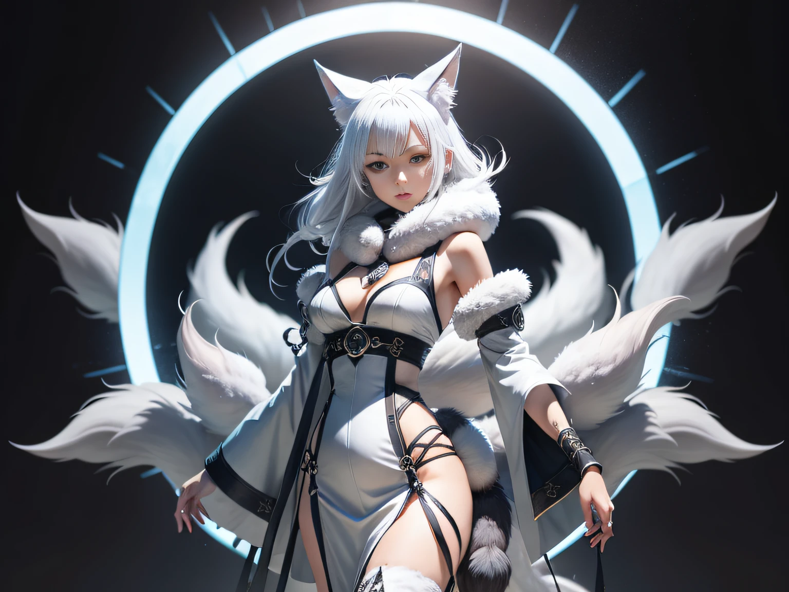 ((((White fox with 9 tails))))