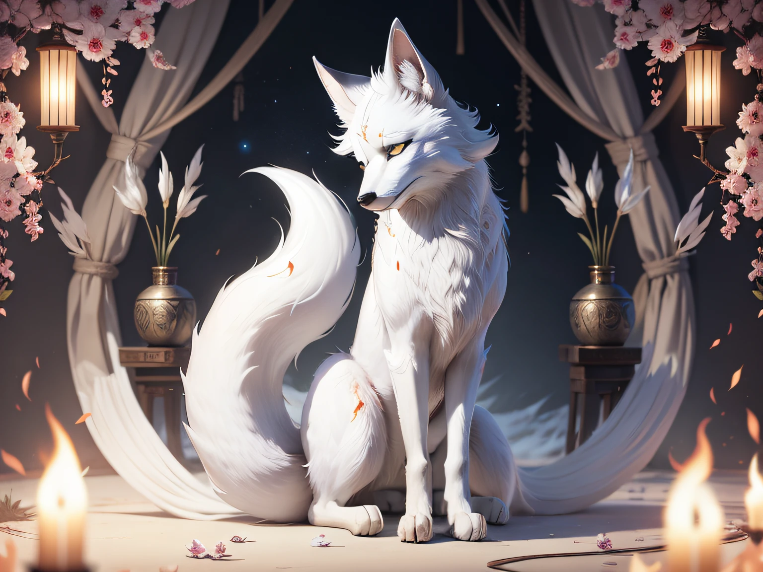 （（（（White fox with 9 tails））））