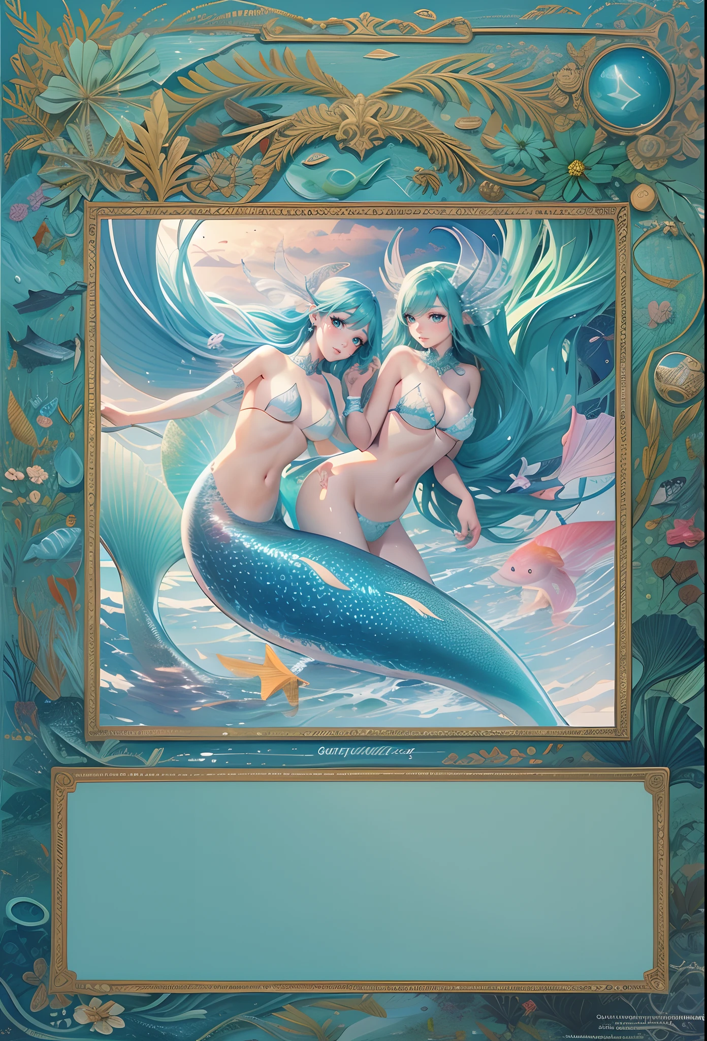 Drawn as a raw graphic,mermaids