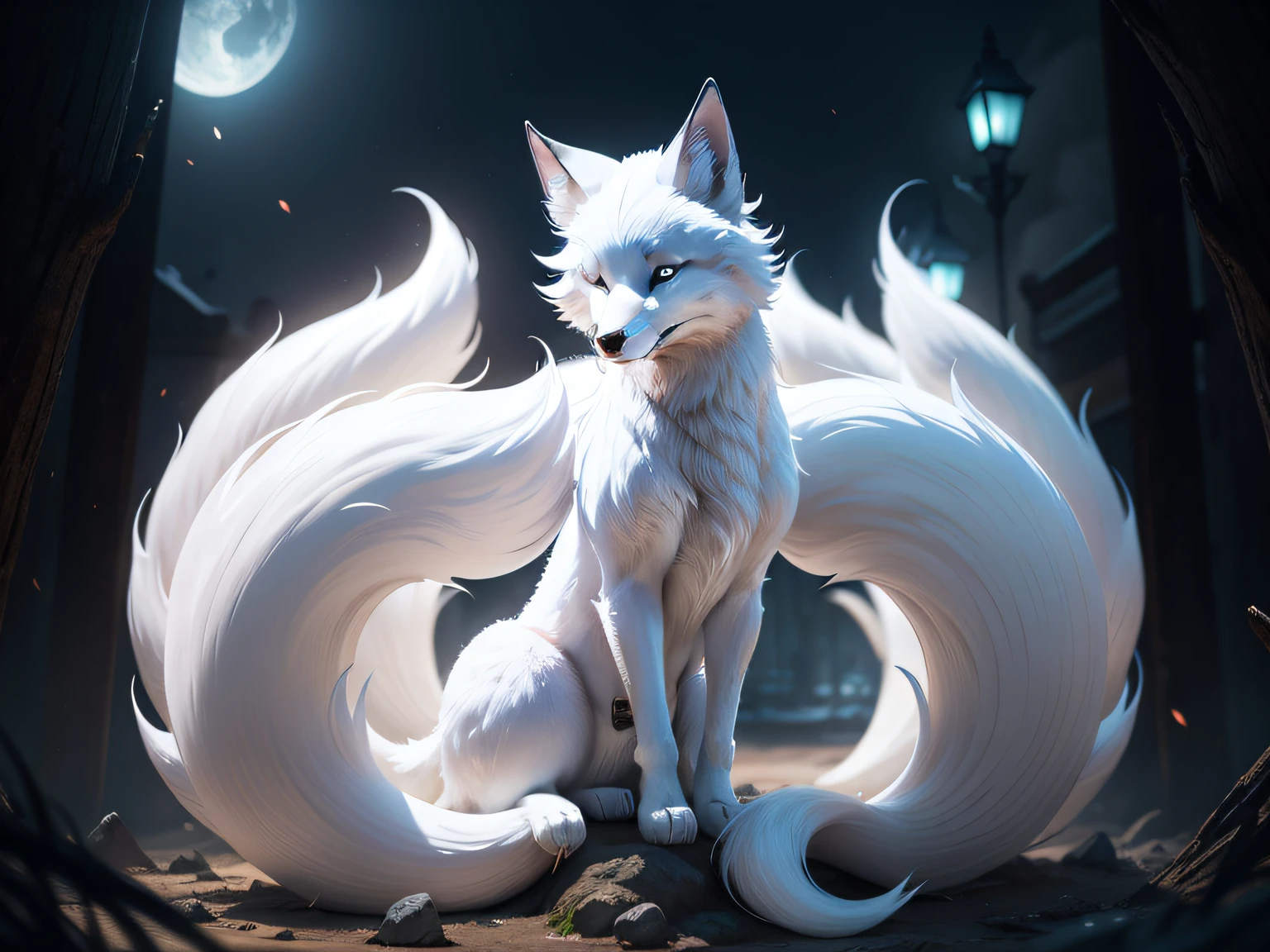 （（（（White fox with 9 tails））））