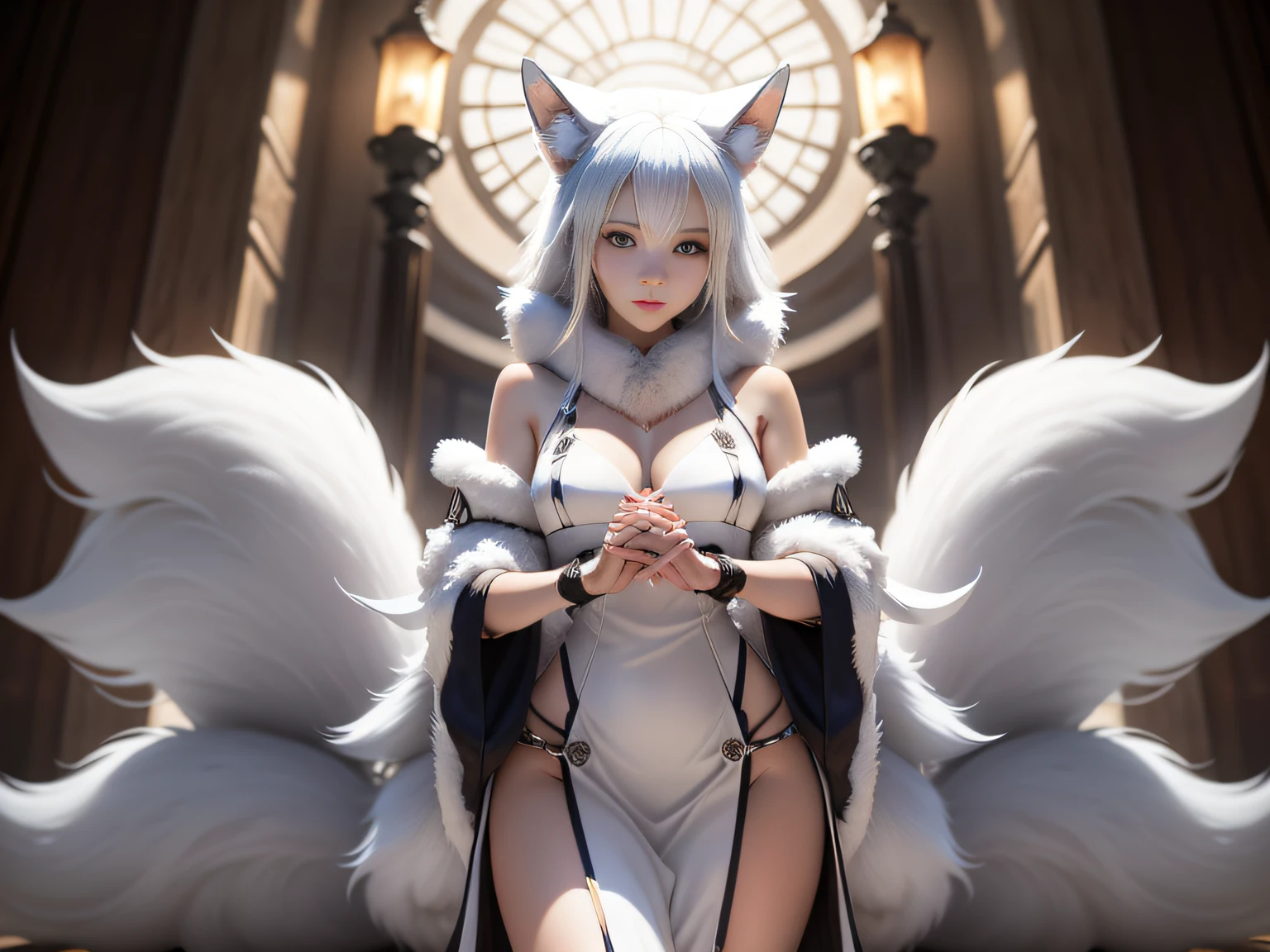 ((((White fox with 9 tails))))