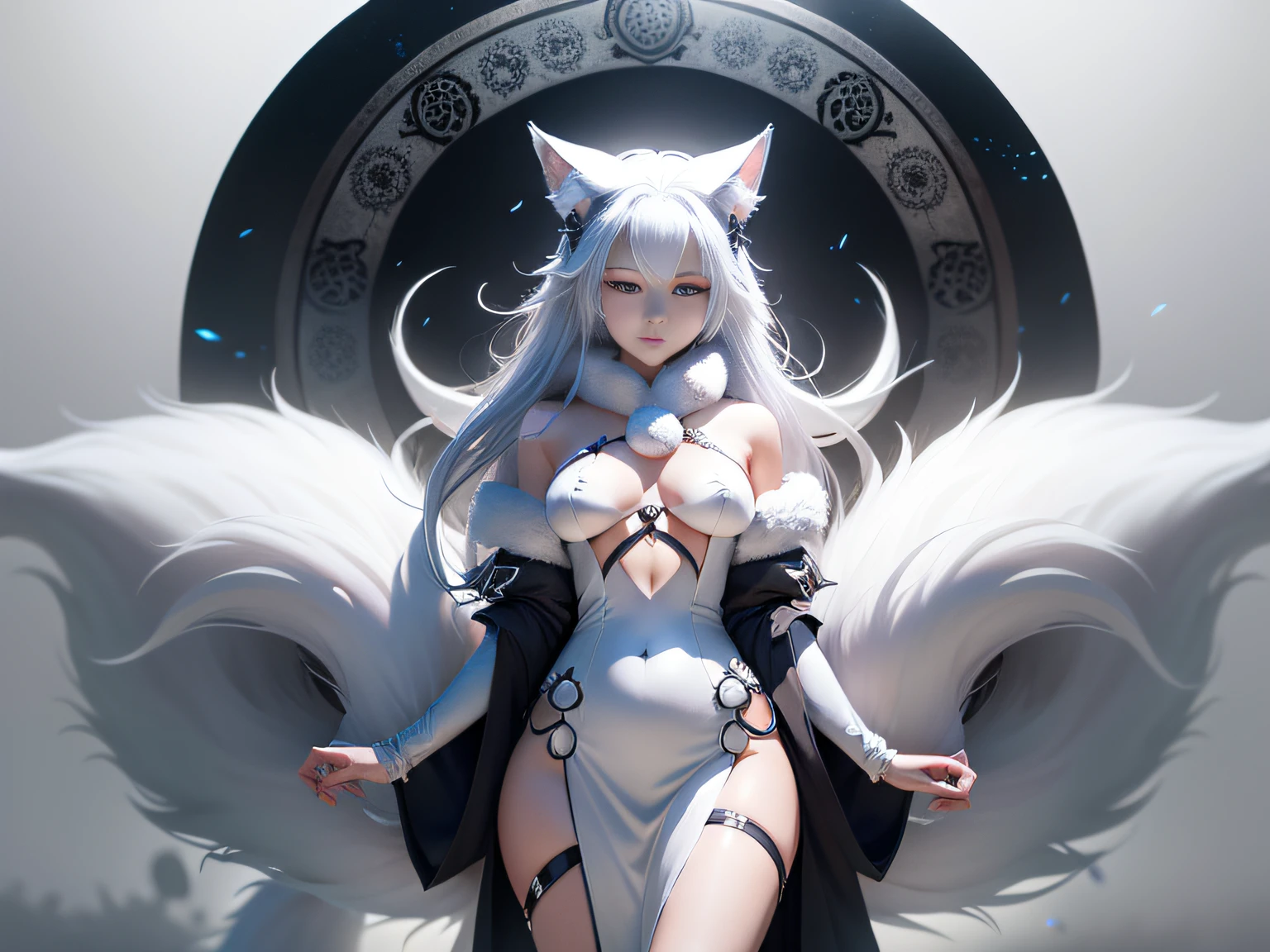 （（（（White fox with 9 tails））））