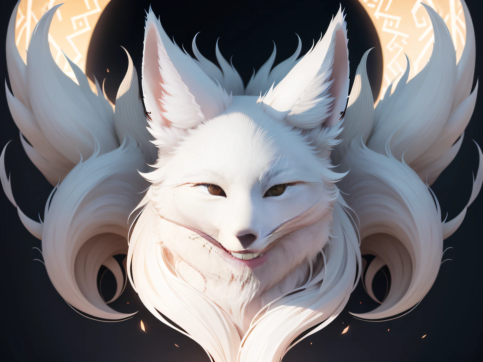 ((((White fox with 9 tails))))