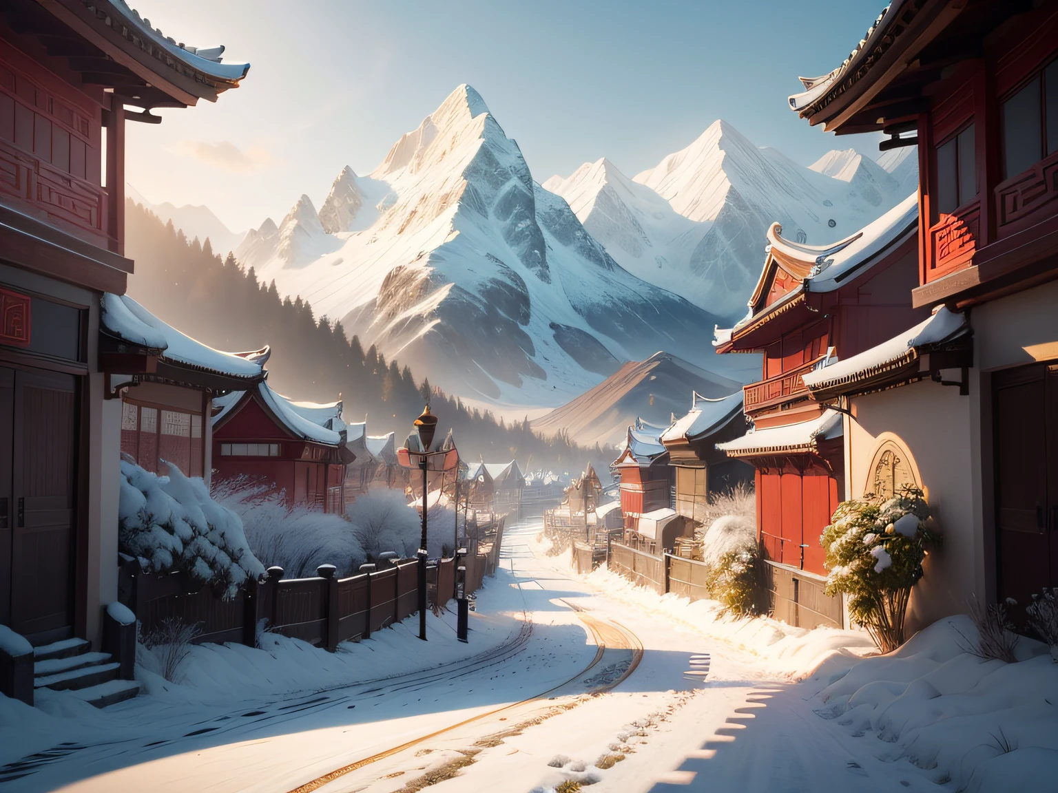 tmasterpiece,A high resolution,3D,CG animation,exteriors,Chinese mythology and stories,Inspired by the Classic of Mountains and Seas,A white fox with 9 tails