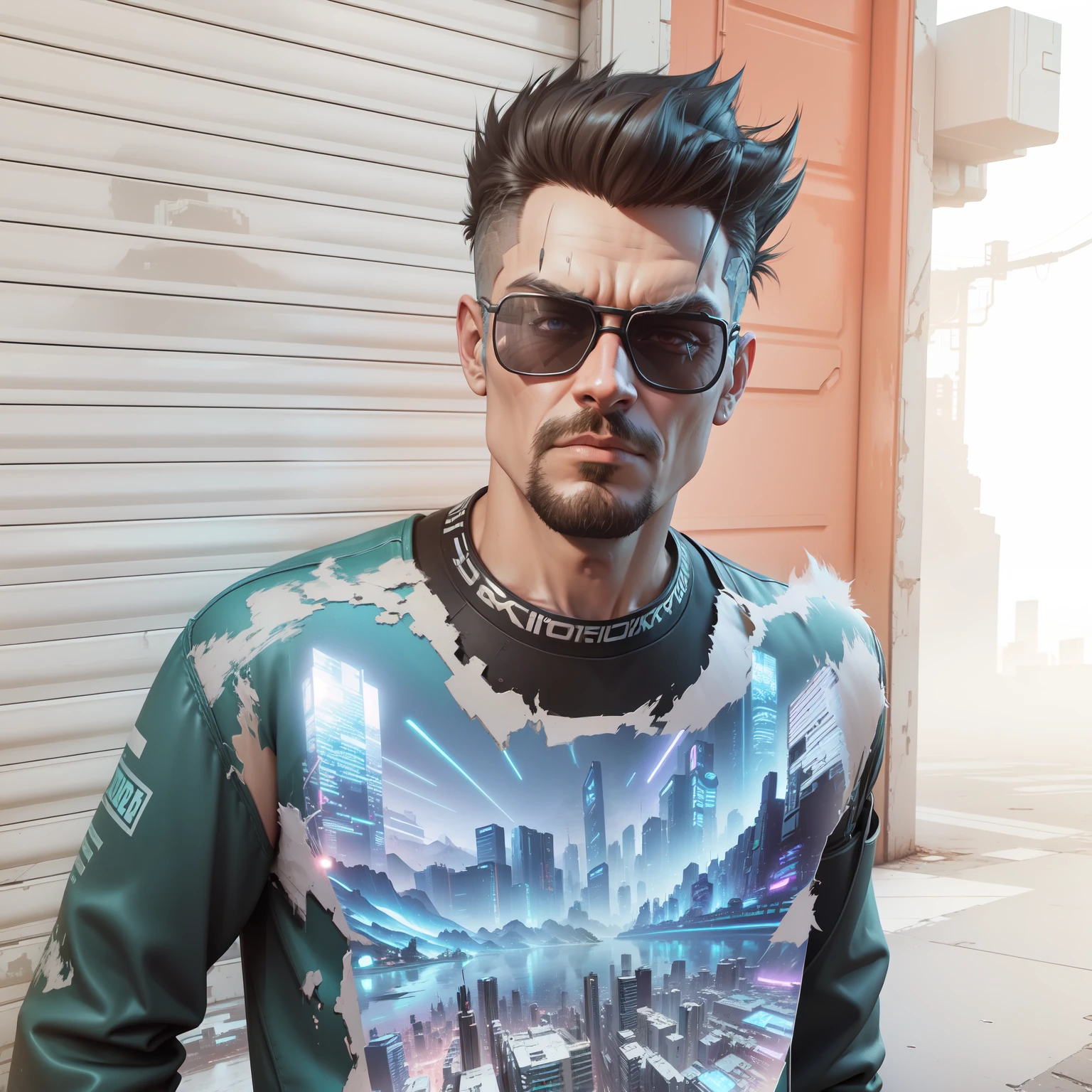 Cyberpunk 3d cartoon super detailed landscape background